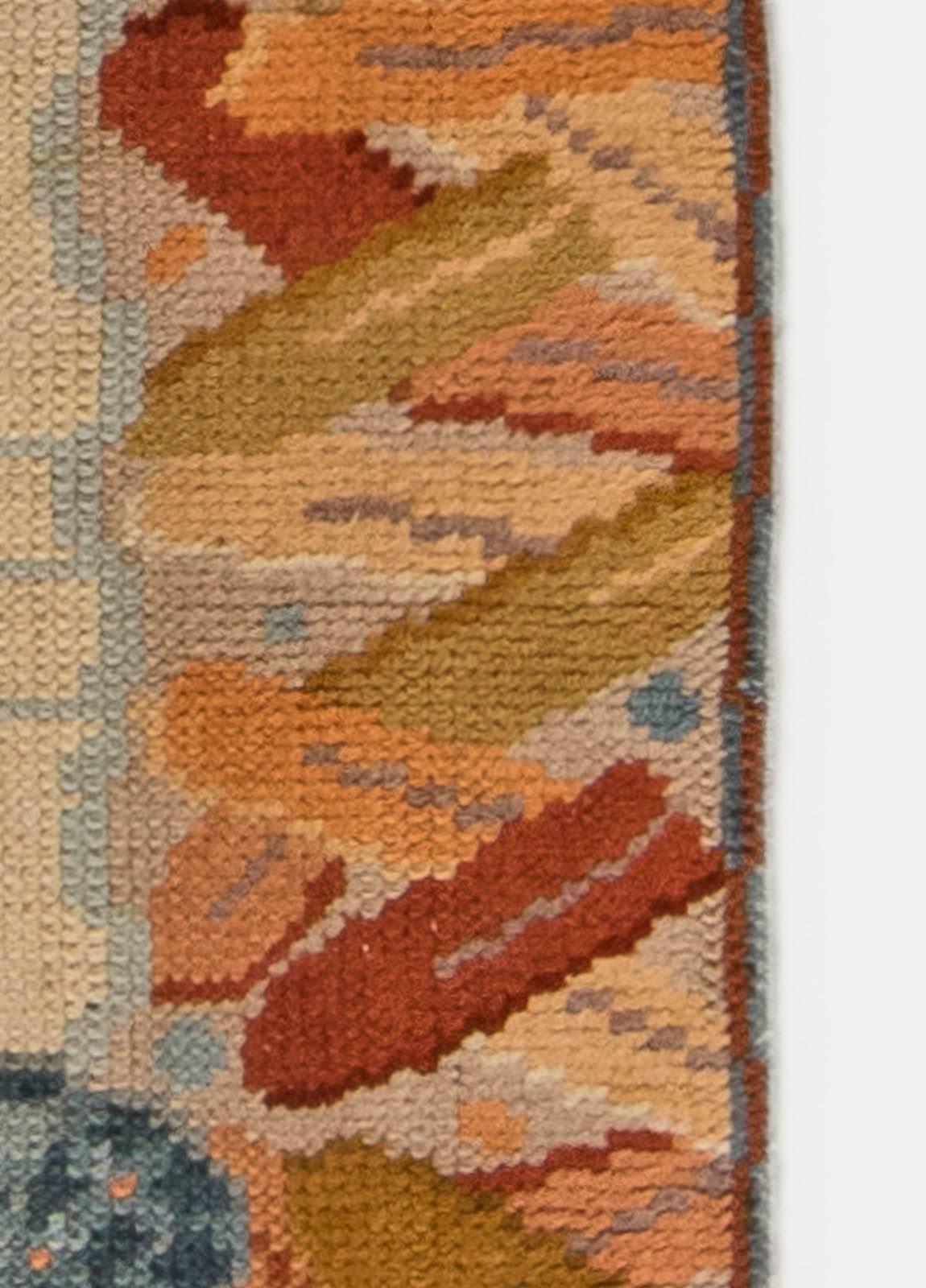 Hand-Woven Doris Leslie Blau Collection Mid-20th century Art Deco Handmade Wool Rug For Sale