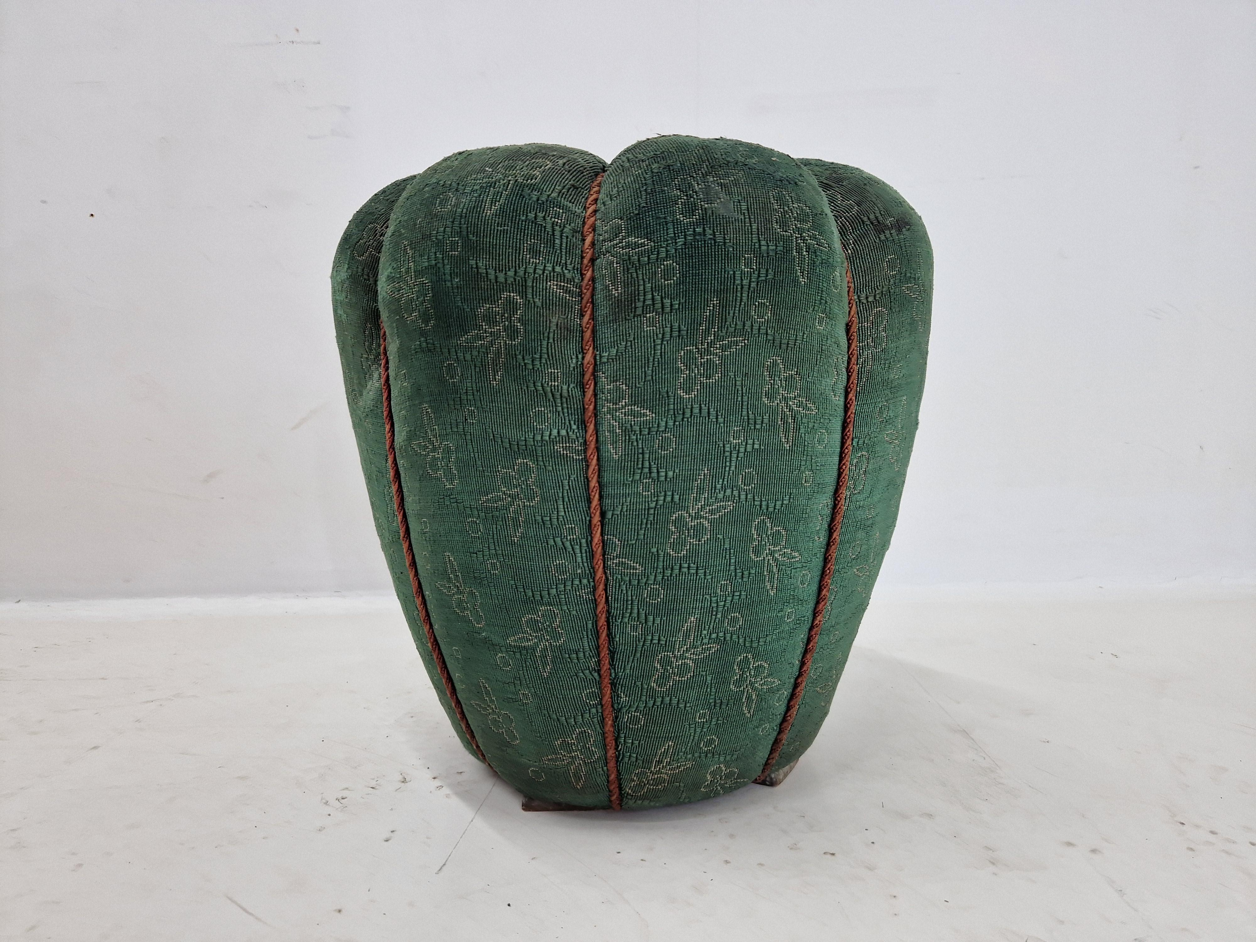 Czech Midcentury / Art Deco Tabouret or Footstool, Jindřich Halabala, 1960s For Sale