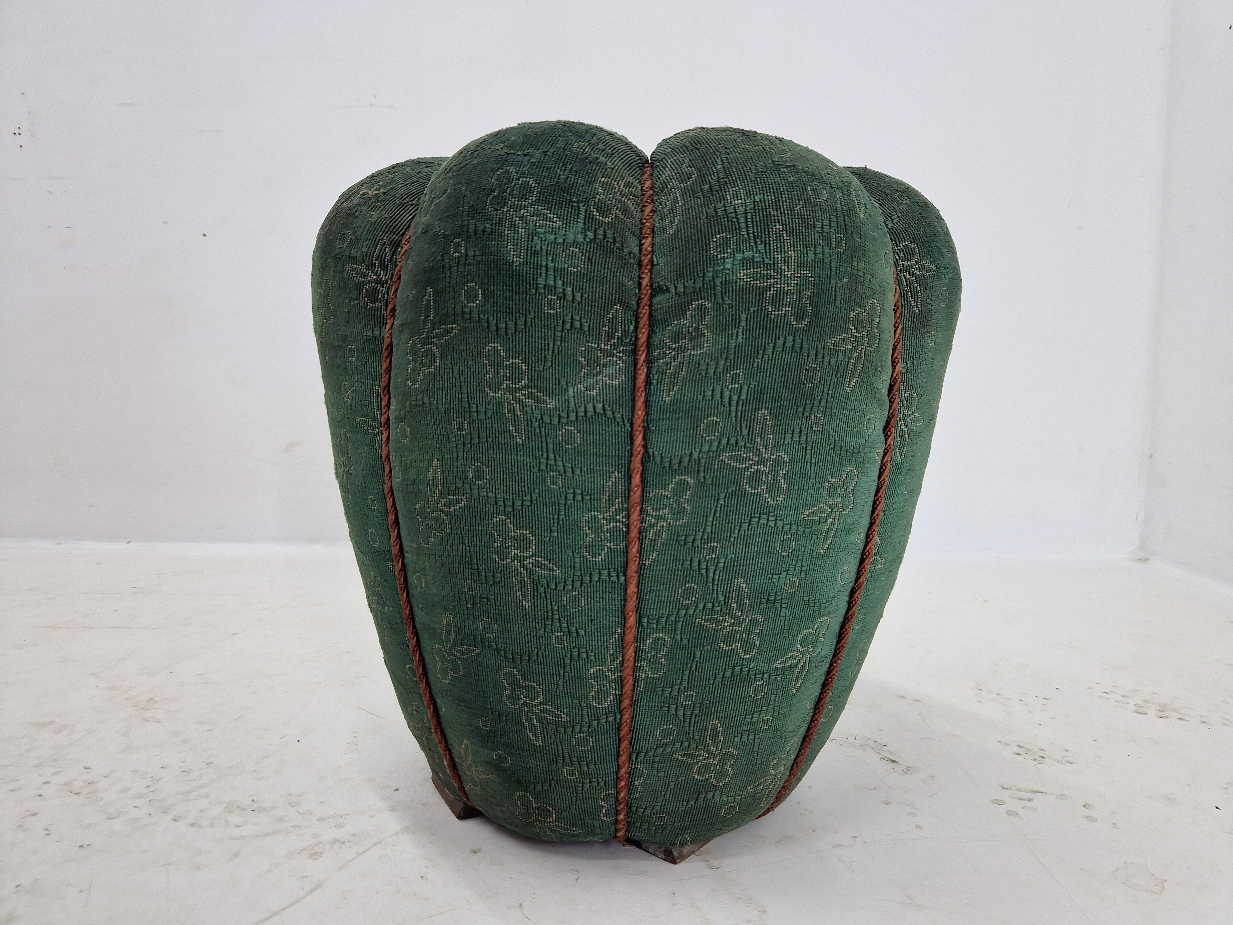 Taburete o Reposapiés Midcentury / Art Decó, Jindřich Halabala, Años 60 en venta 1