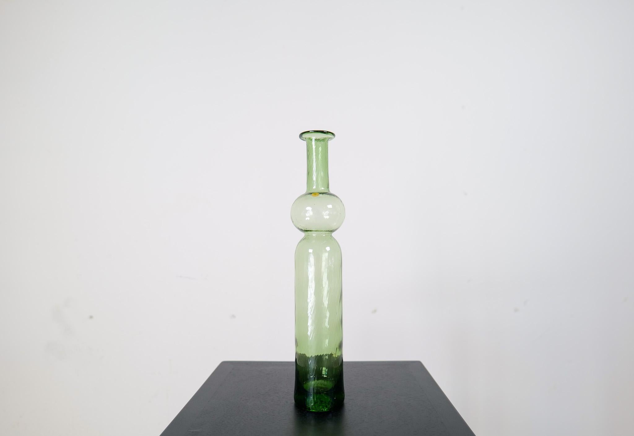 Finnish Midcentury Modern Glass Bottle Neptuna Nanny Still for Riihimäen Lasi, Finland For Sale