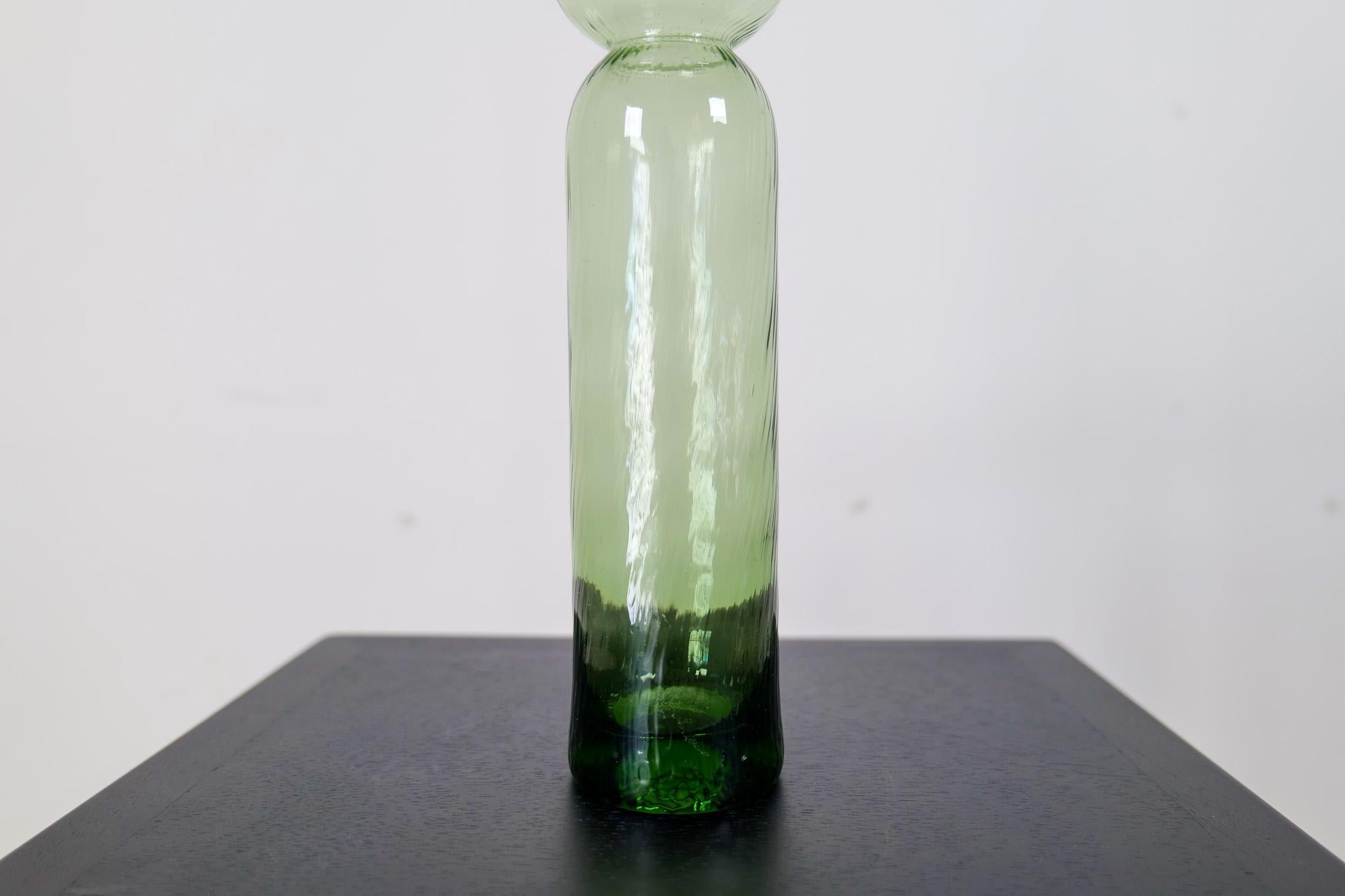 Art Glass Midcentury Modern Glass Bottle Neptuna Nanny Still for Riihimäen Lasi, Finland For Sale