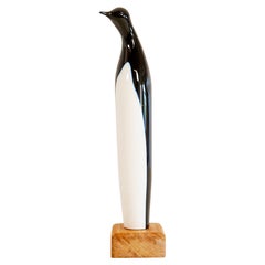 Midcentury Art Glass Penguin Kosta Vicke Lindstrand, 1950s, Sweden