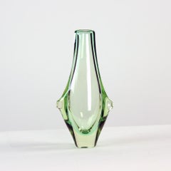 Midcentury Art Glass Vase by Frantisek Zemek For Mstisov, Czechoslovakia, 1960s