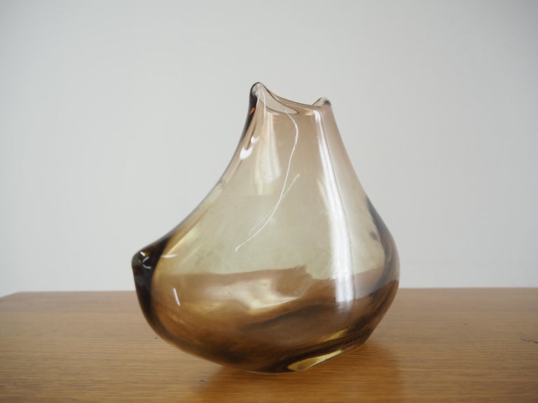 Mid-20th Century Midcentury Art Glass Vase, Czechoslovakia, 1960s For Sale