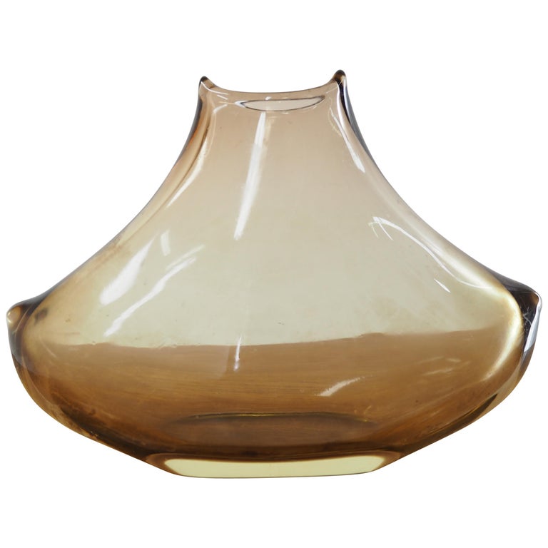 Midcentury Art Glass Vase, Czechoslovakia, 1960s For Sale