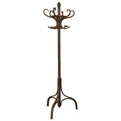 Midcentury Art Nouveau "Perroquet" Style Coat Rack in Thonet Style