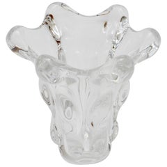 Art Midcentury Vase en cristal de Vannes