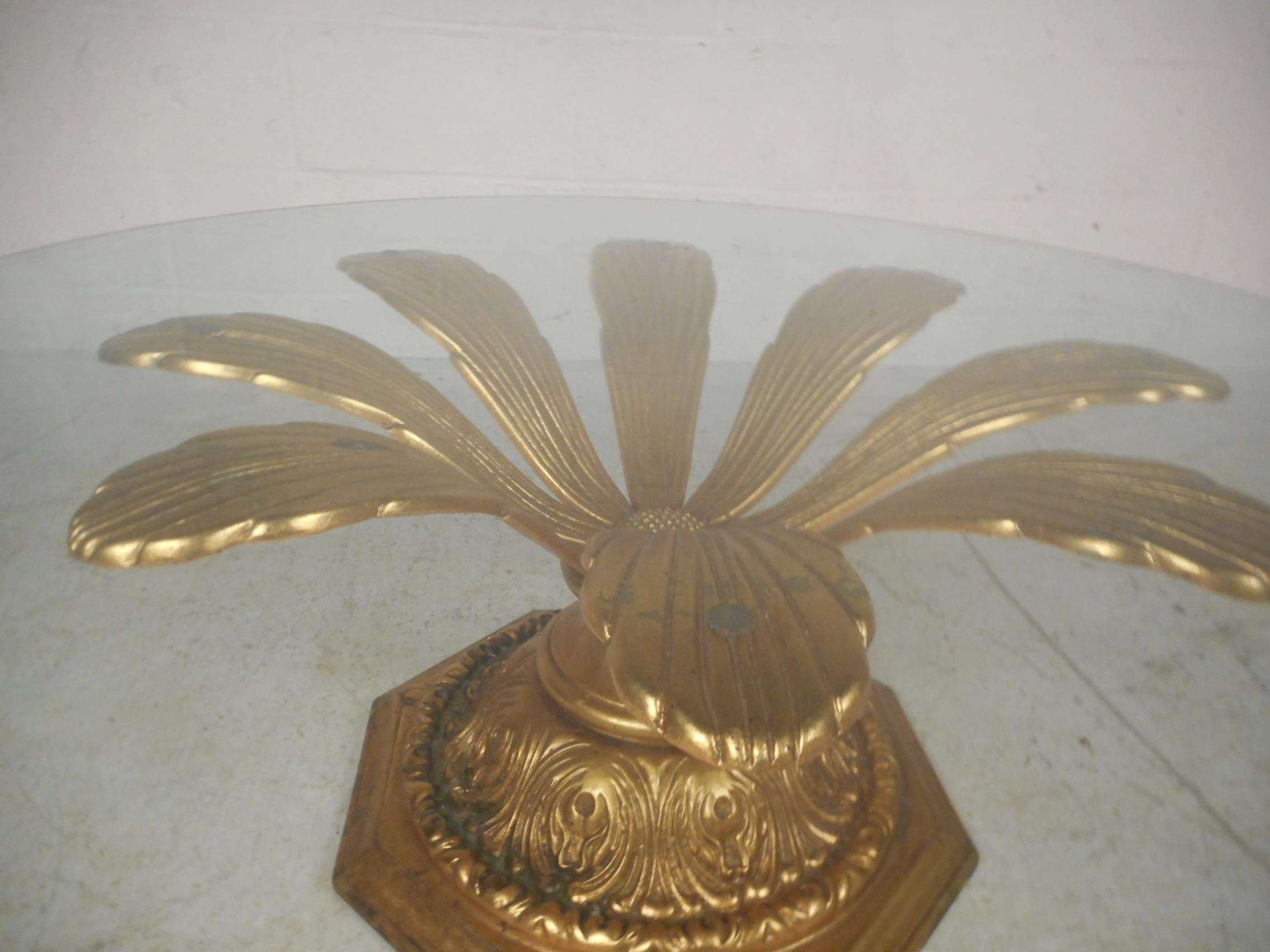 Midcentury Arthur Court Style Vergoldetes Metall Flow Couchtisch im Zustand „Gut“ im Angebot in Brooklyn, NY