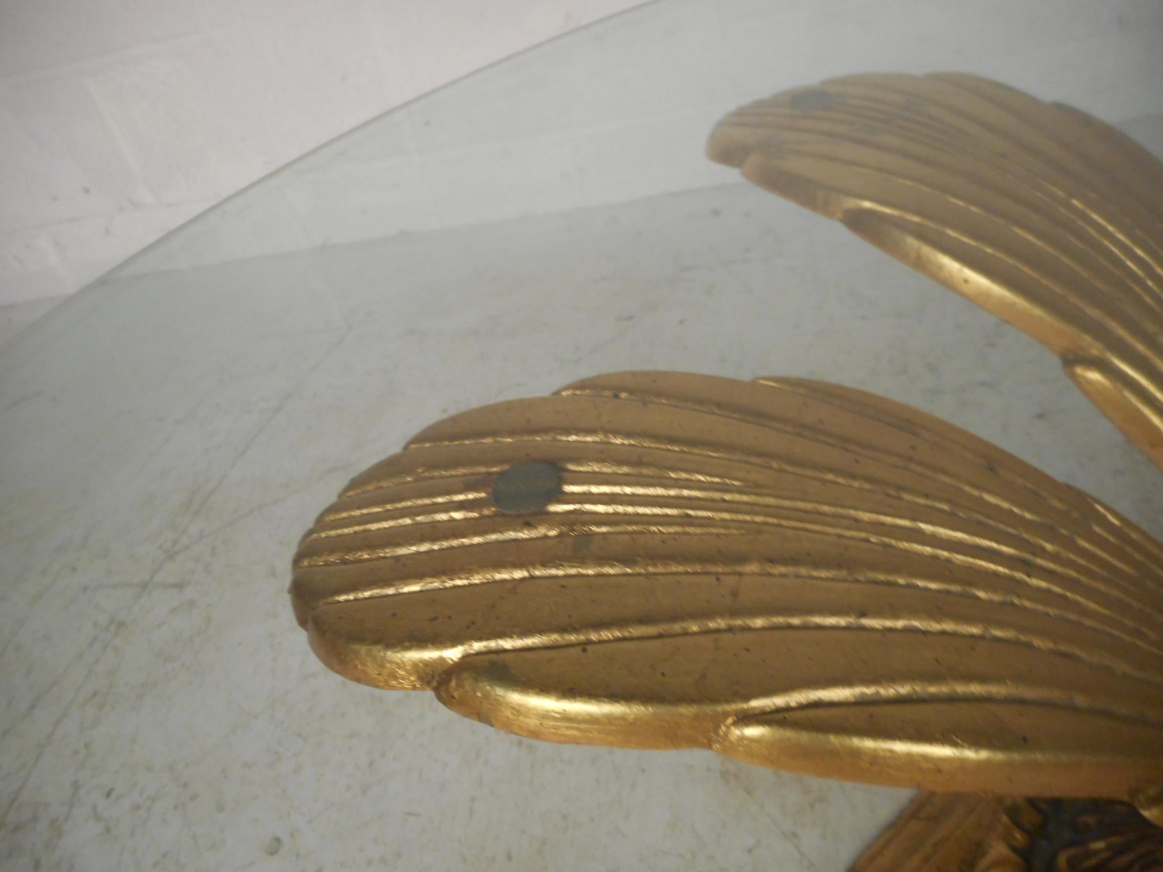 Midcentury Arthur Court Style Vergoldetes Metall Flow Couchtisch im Angebot 3