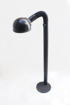 Midcentury Articulated Black Floor "Tubos" Lamp by E. Albors for Lamsar, 1973