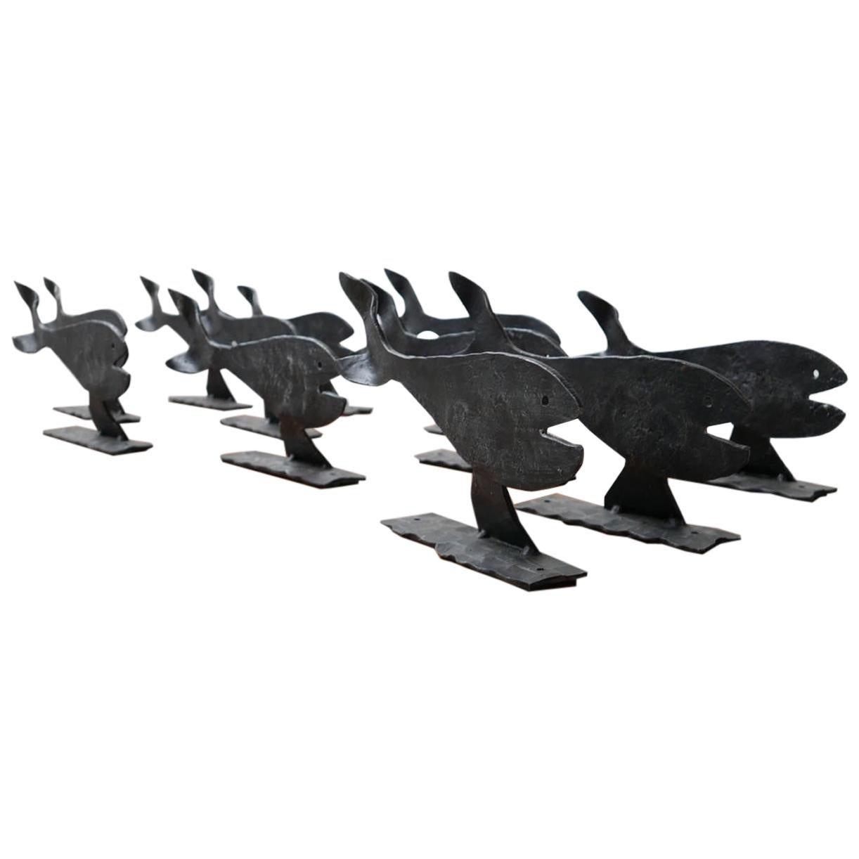 Midcentury Artist Made Blacksmith Fish Sculptures