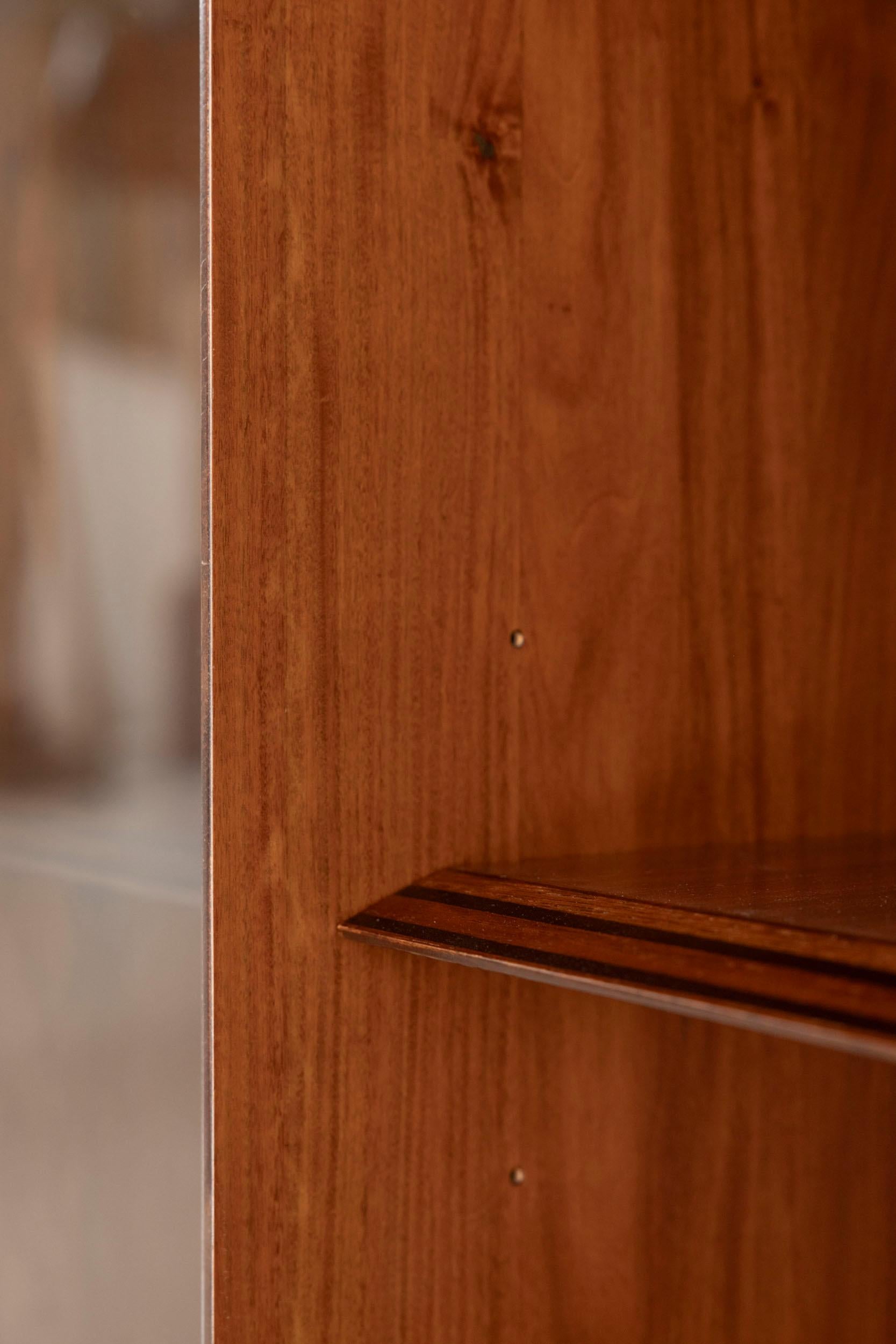Midcentury  Bibliothèque en bois et cuir d'Afra et Tobia Scarpa pour Maxalto en vente 4
