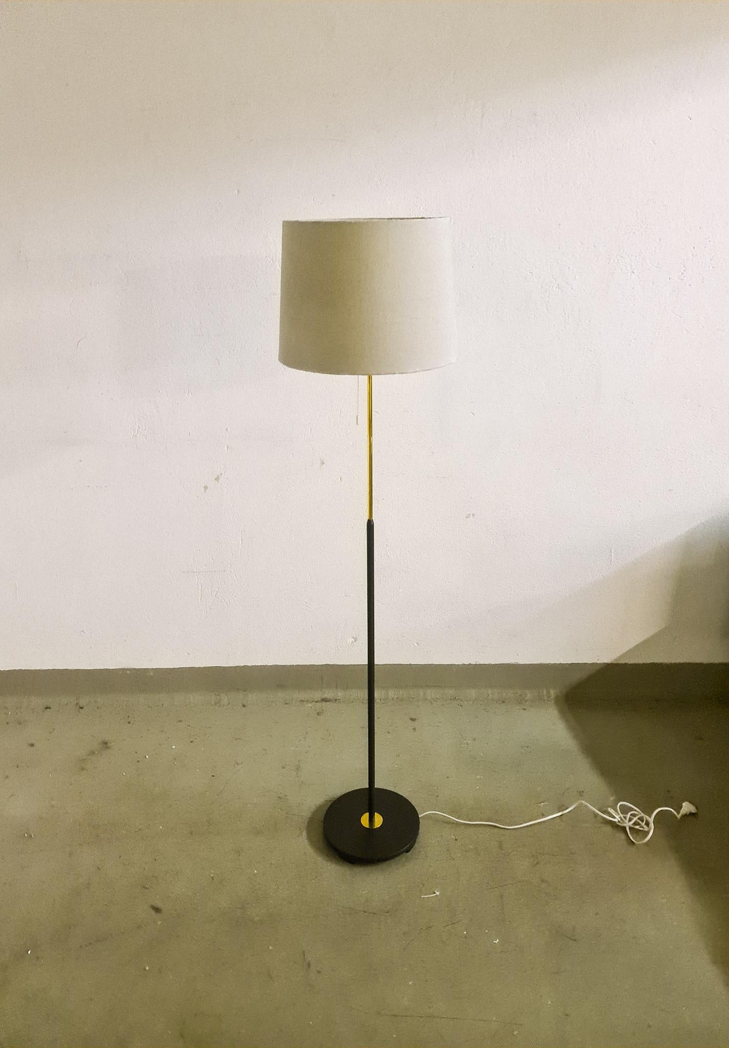 Scandinavian Modern Midcentury ASEA Brass Floor Lamp, Sweden, 1960s