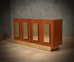 MidCentury Sideboard aus Eschenholz und Messing, 1980