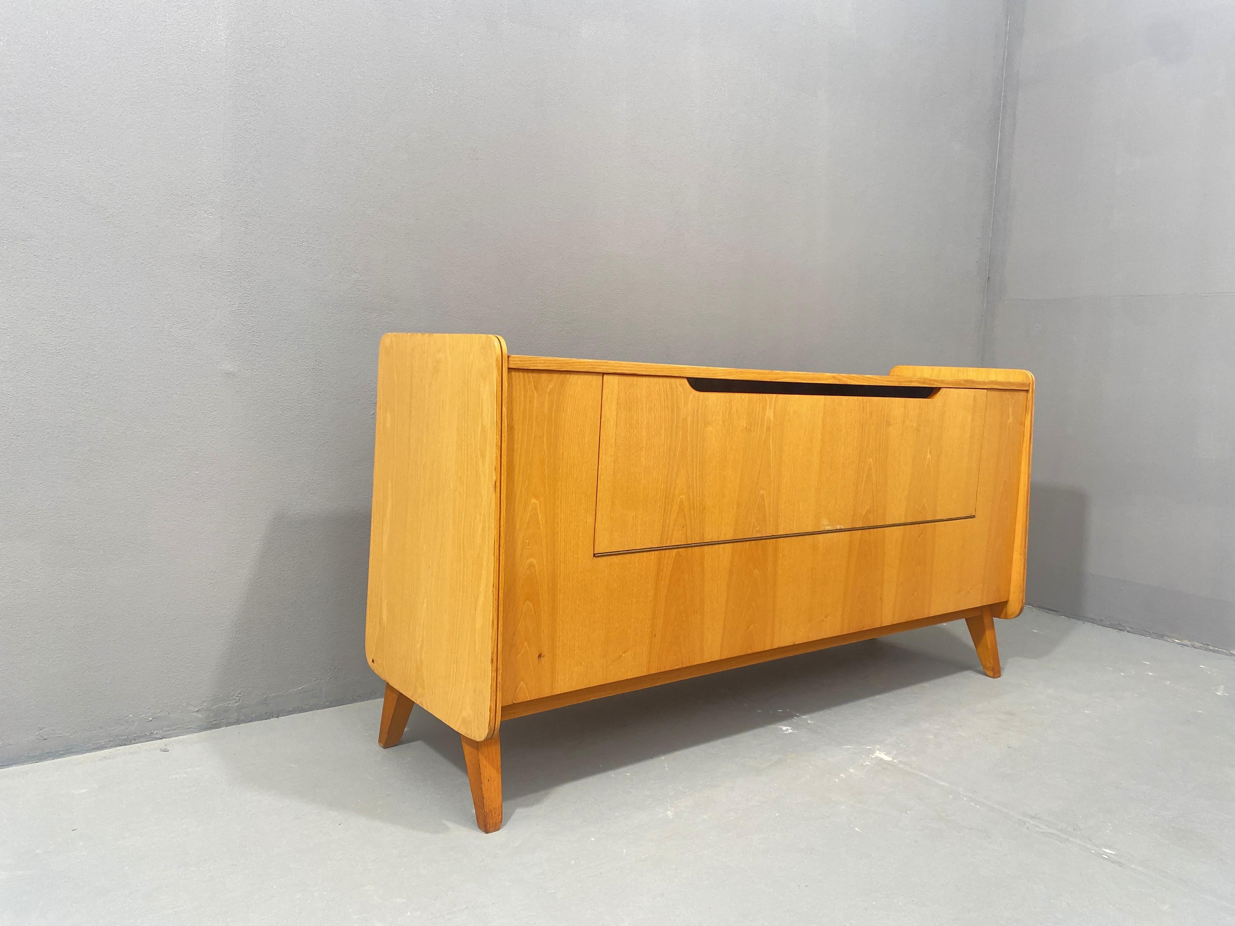 Mid century modern dresser by František Jirák for Tatra nábytok. Made in the former Czechoslovakia in the 1960´s.  The furniture is primarily intended as a dresser, but it can also be used as a TV cabinet and the like. In very good Vintage condition