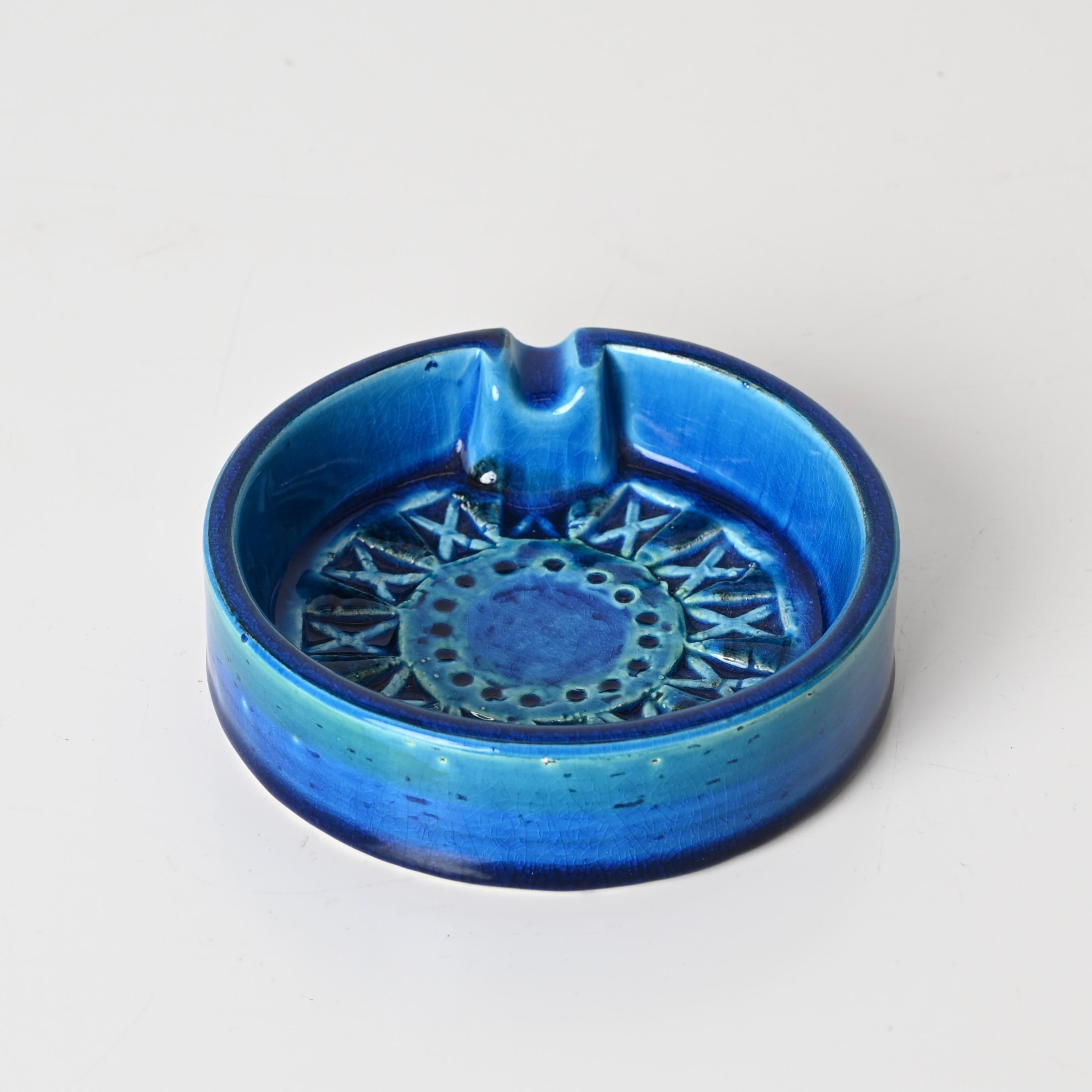 Midcentury Ashtray by Montelupo in Blue 