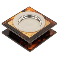Cenicero de Mitad de Siglo Faux Tortoiseshell Lucite Style Christian Dior, Italia Años 70