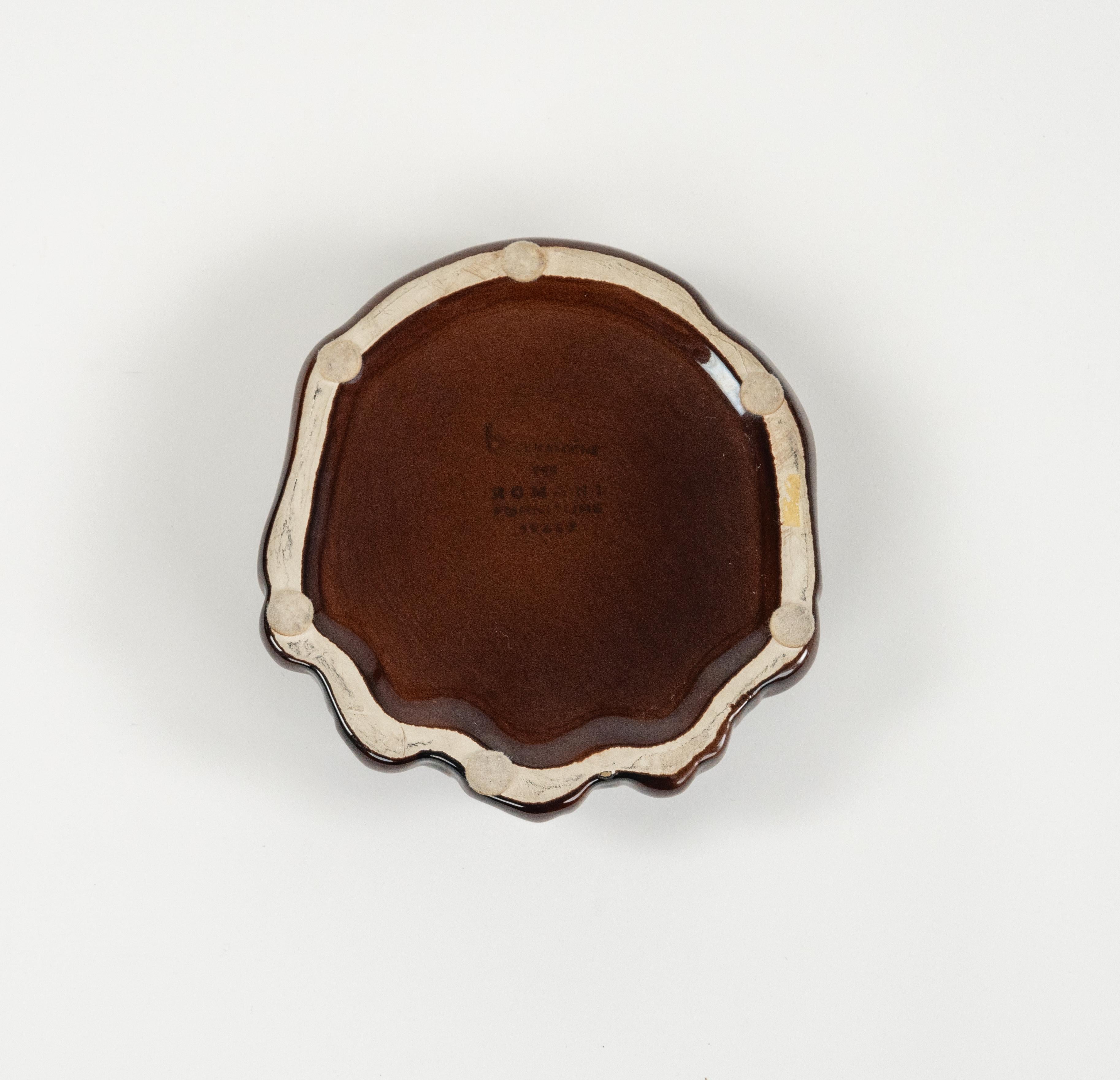 Aschenbecher oder Schale aus der Jahrhundertmitte in Form einer Elefantenpfote von B Ceramiche, Italien 1970er im Angebot 6