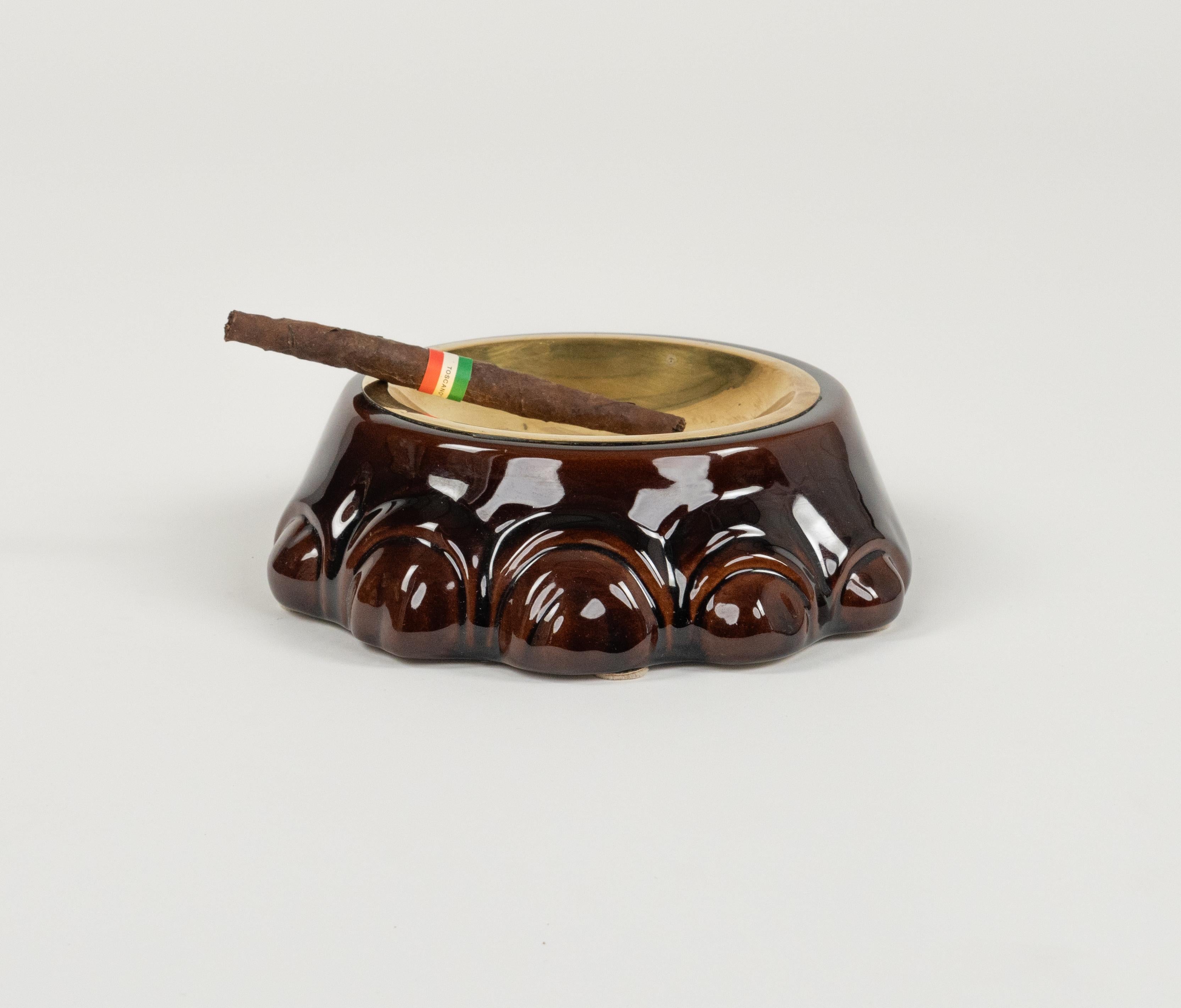 Aschenbecher oder Schale aus der Jahrhundertmitte in Form einer Elefantenpfote von B Ceramiche, Italien 1970er im Zustand „Gut“ im Angebot in Rome, IT