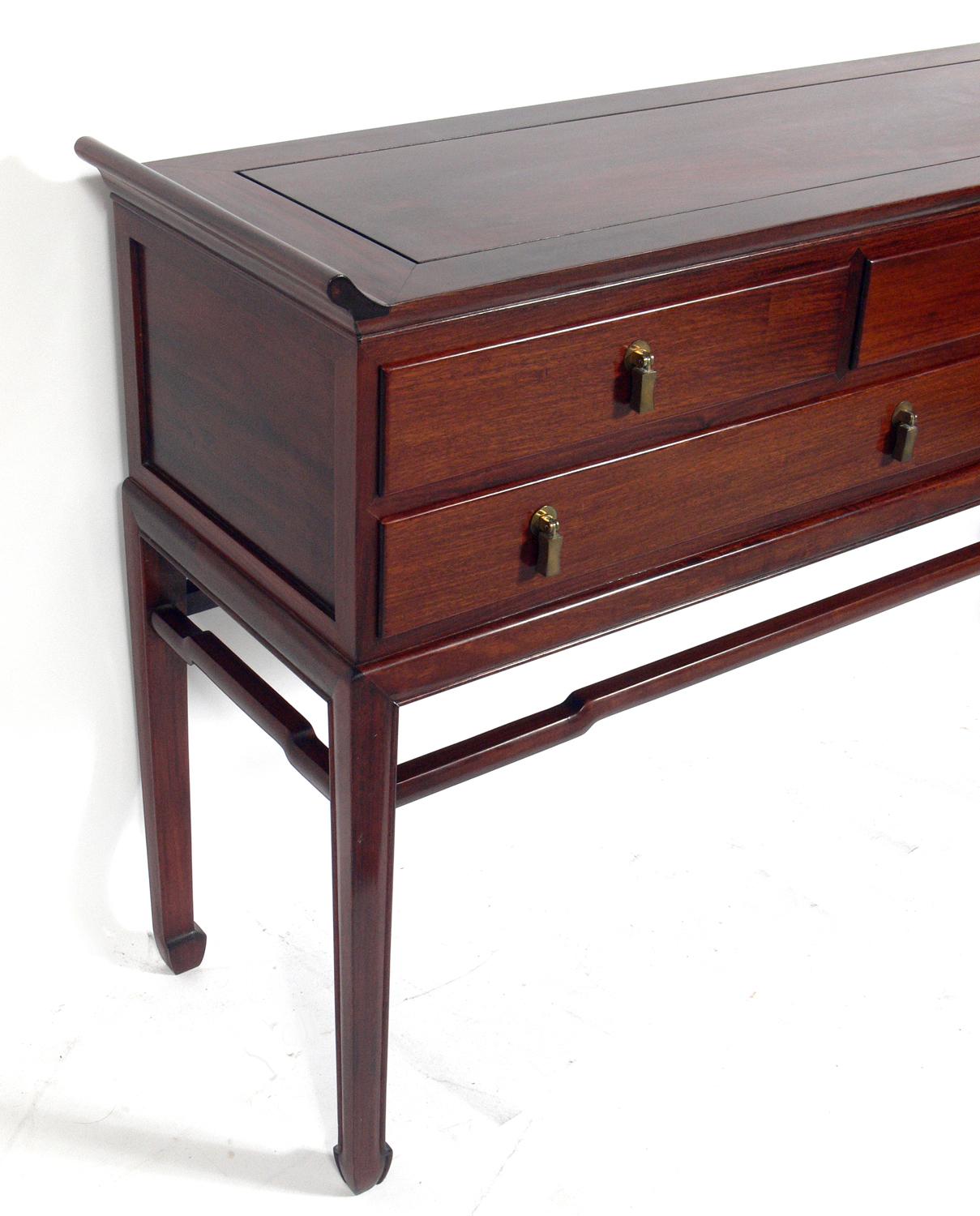 Chinoiserie Midcentury Asian Console Table or Server