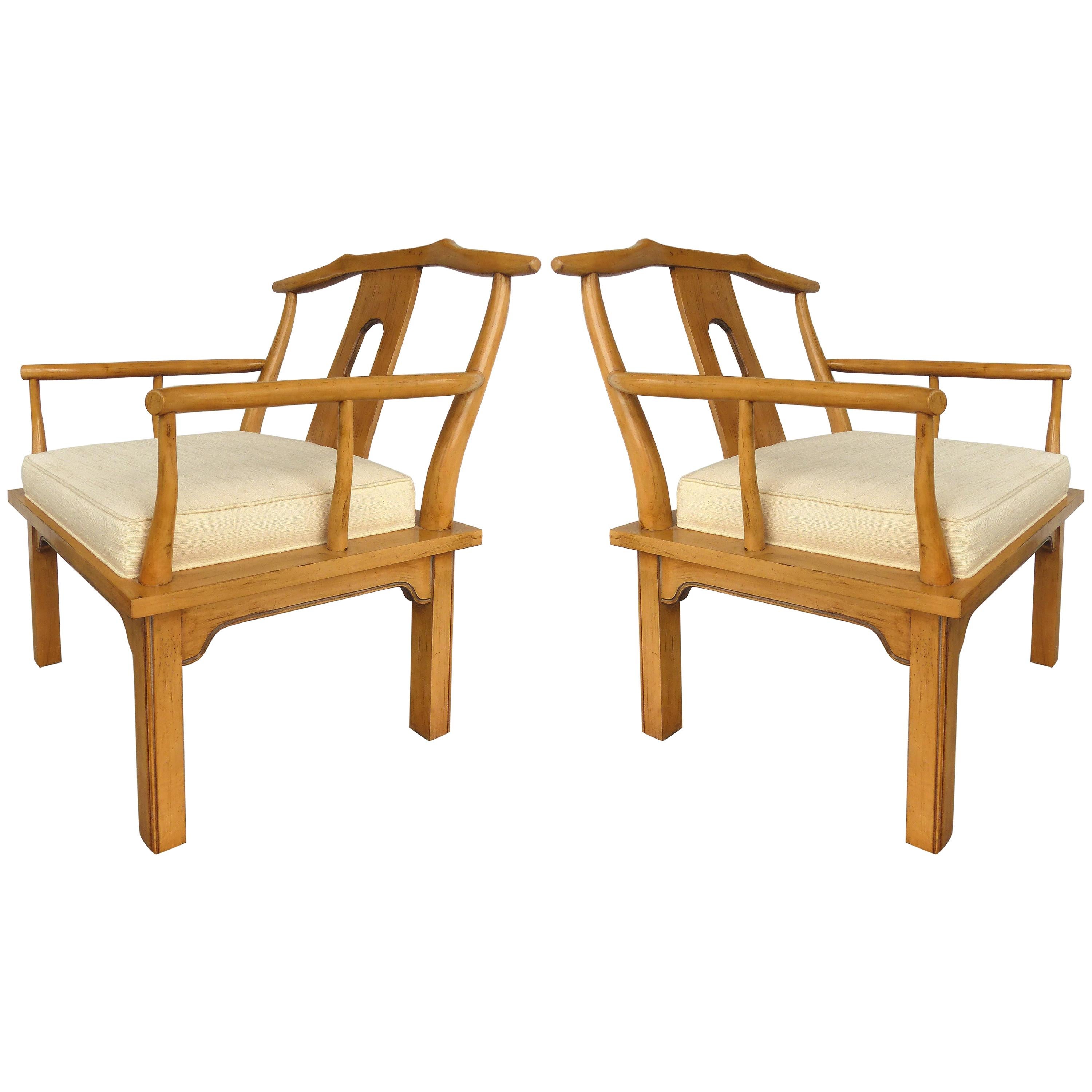 Midcentury Asian Modern Armchairs by the Century Furniture Company