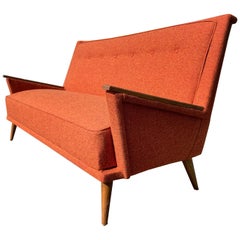 Midcentury Atomic 1950s Settee Sofa