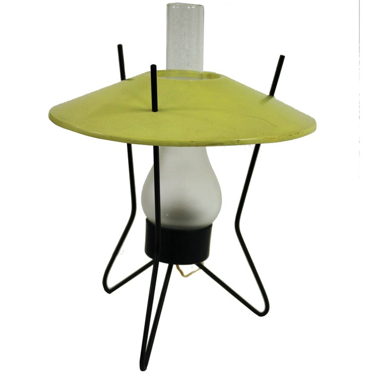 Midcentury Atomic Tripod Table Lamp 1950s