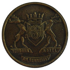 Midcentury Auböck Bottle Stopper Historical Coin Motive