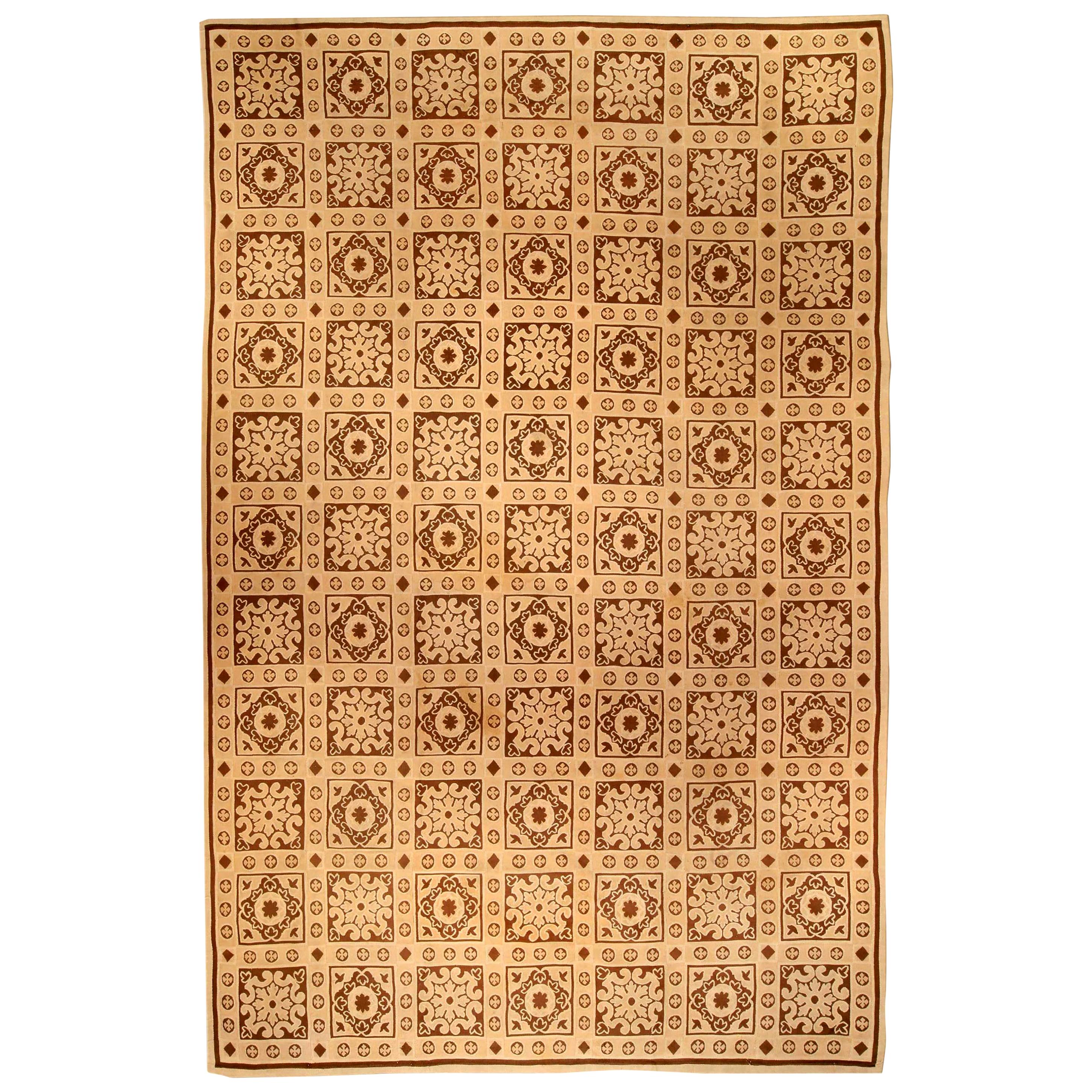 Midcentury French Aubusson Rug For Sale