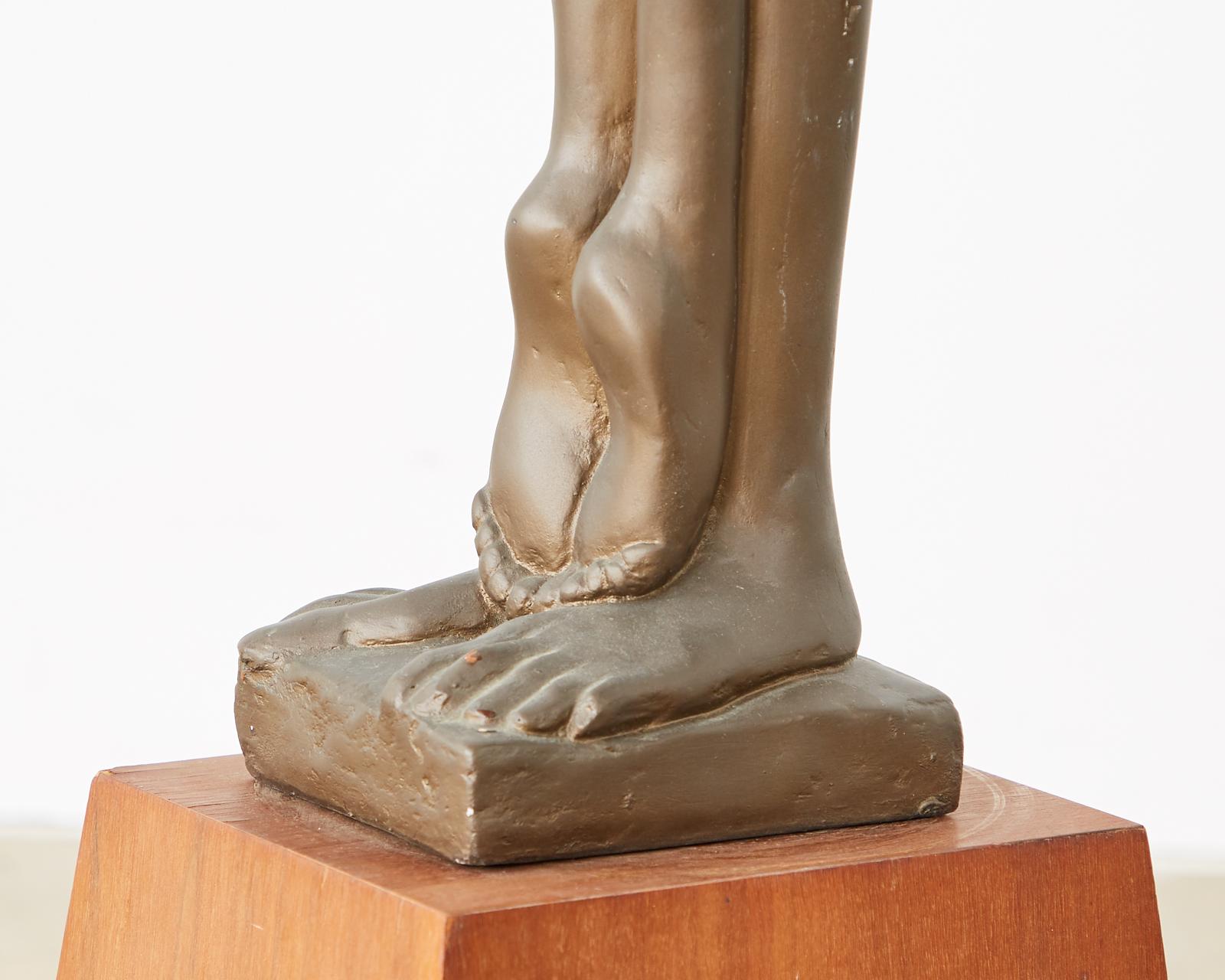 Midcentury Austin Sculpture Bronzed Abstract Nude Lovers 2