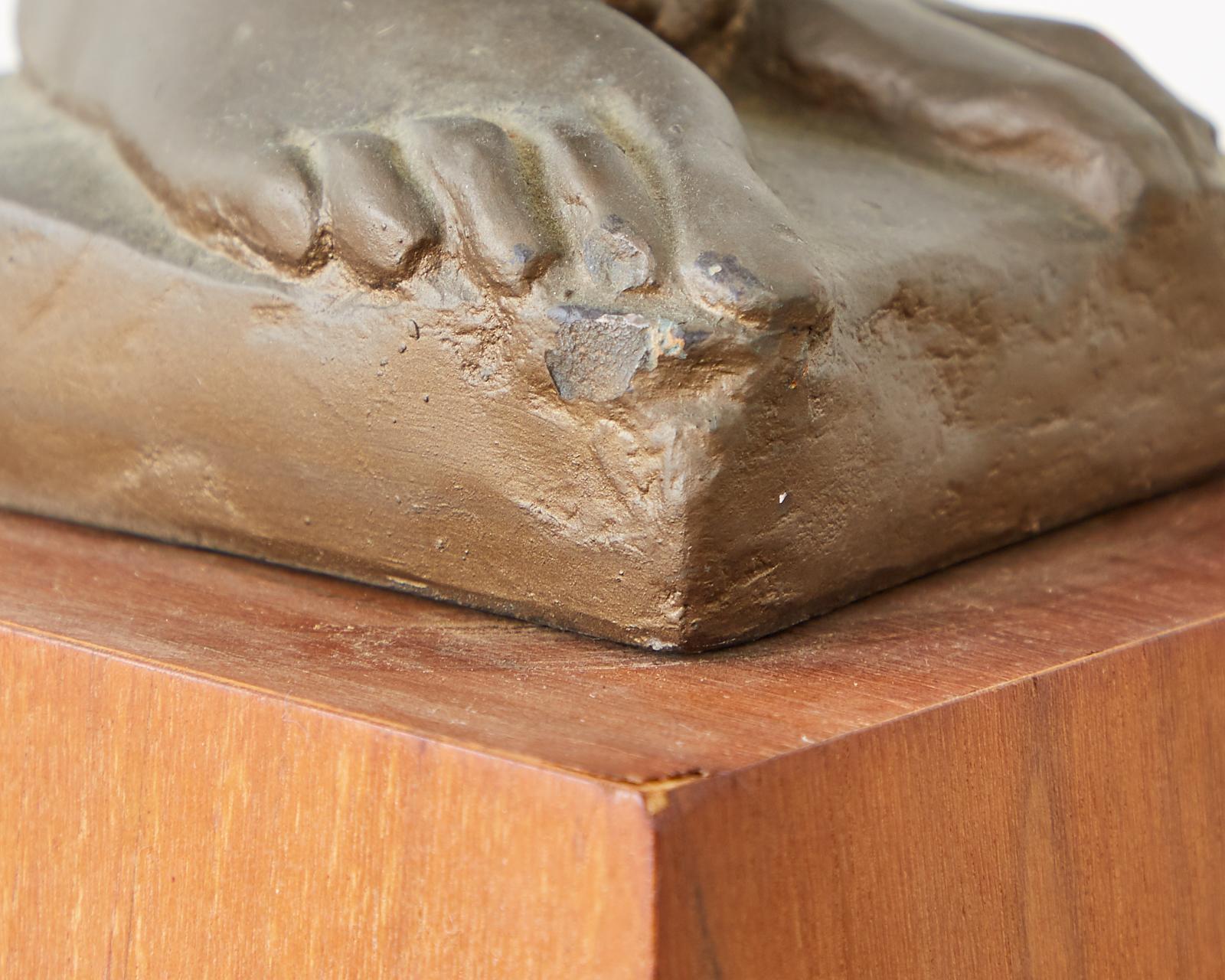Midcentury Austin Sculpture Bronzed Abstract Nude Lovers 8