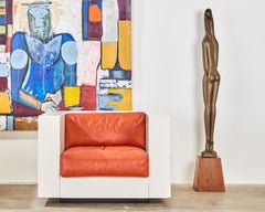 Midcentury Austin Sculpture Bronzed Abstract Nude Lovers