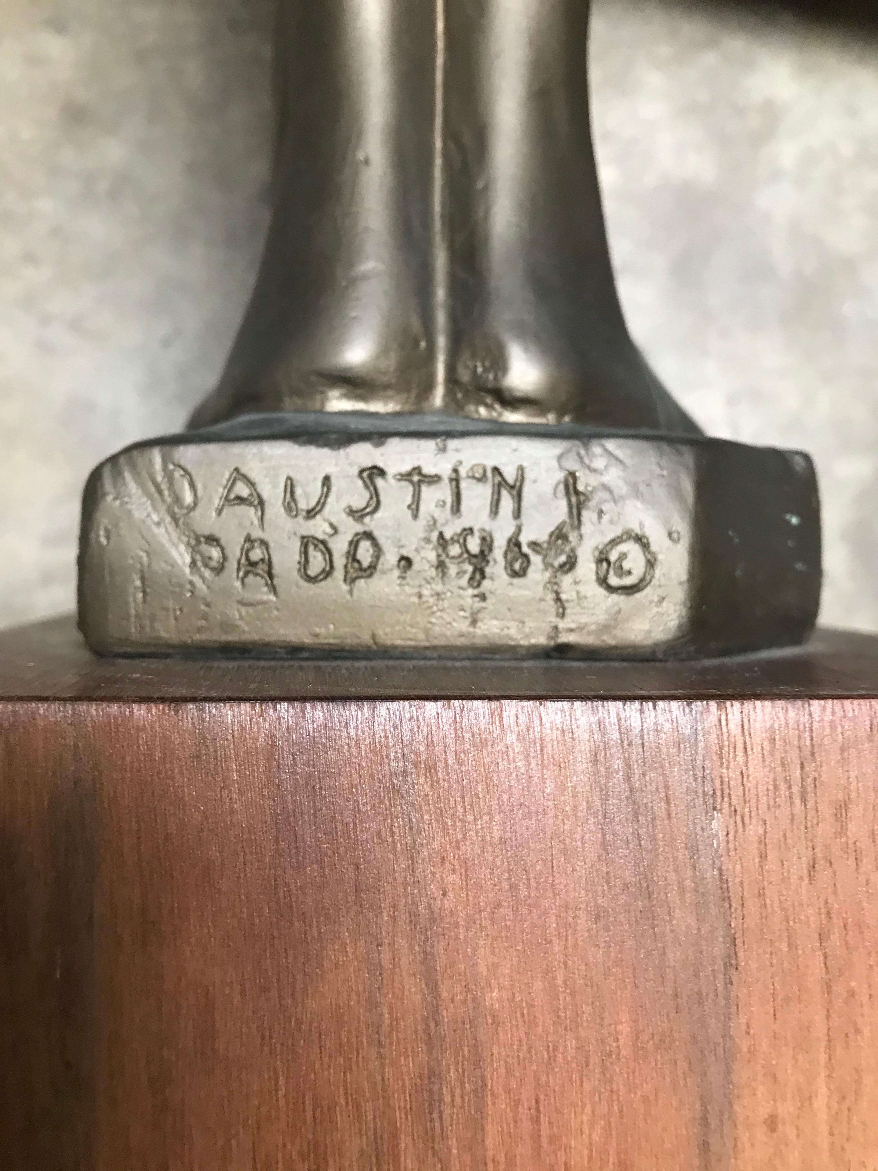 Midcentury Austin Sculpture Bronzed Abstract Nude Lovers In Good Condition In Rio Vista, CA