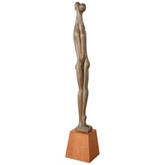 Midcentury Austin Sculpture Bronzed Abstract Nude Lovers
