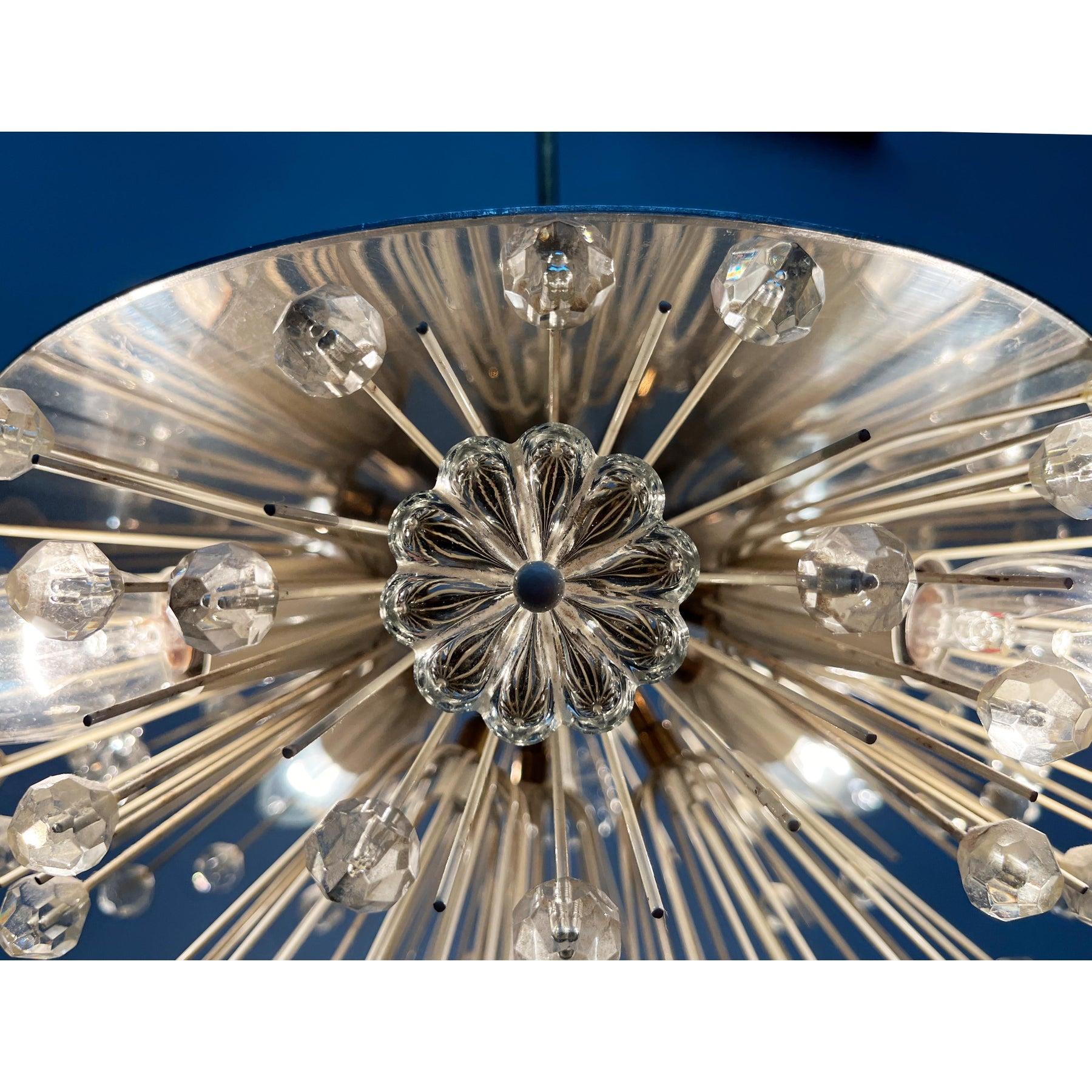 Lampada a sospensione a fiore austriaca del MidCentury di Emil Stejnar per Rupert Nikoll, anni '50 in vendita 4