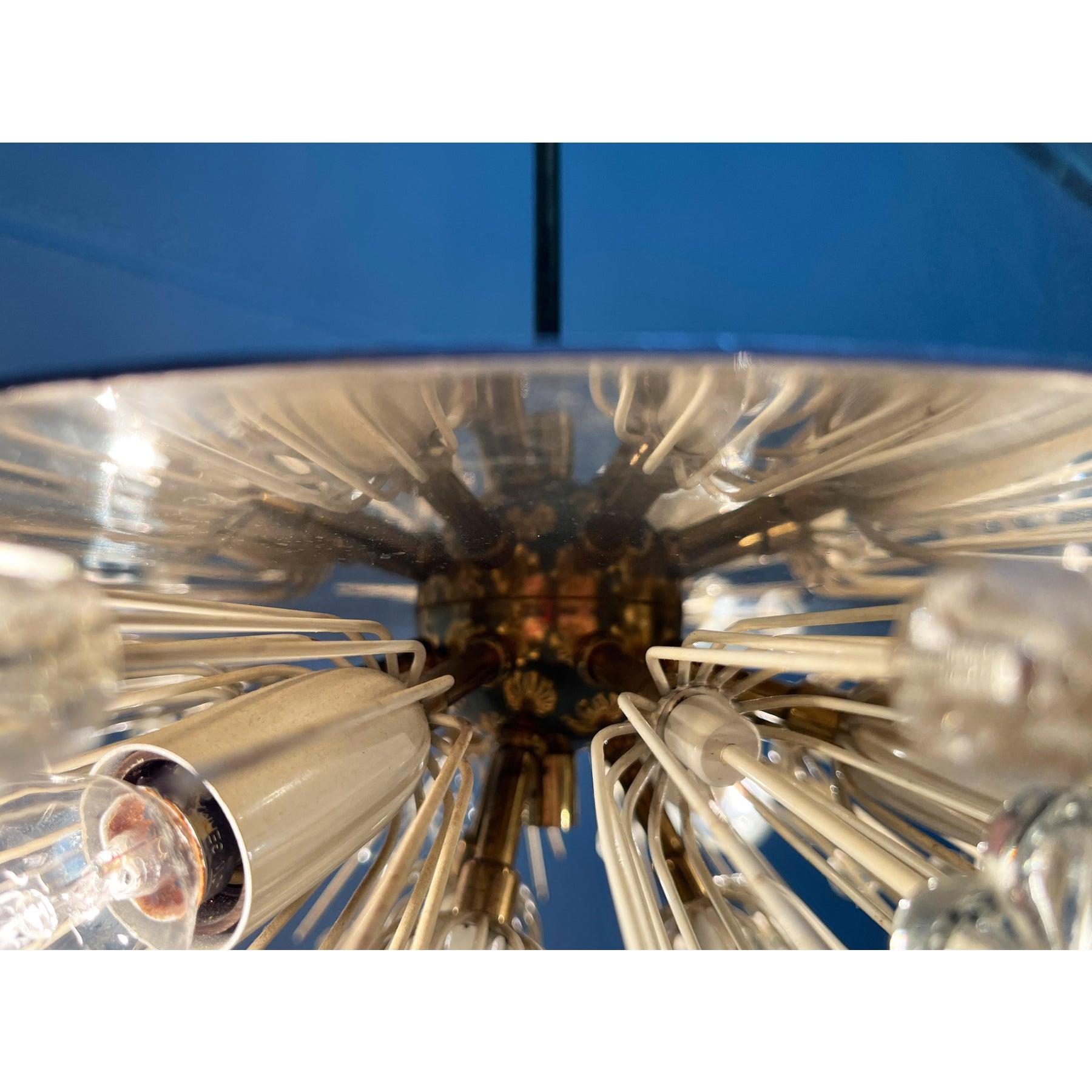 Lampada a sospensione a fiore austriaca del MidCentury di Emil Stejnar per Rupert Nikoll, anni '50 in vendita 5