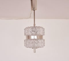 Midcentury Austrolux Crystal Glass Pendant, Austria, 1960s