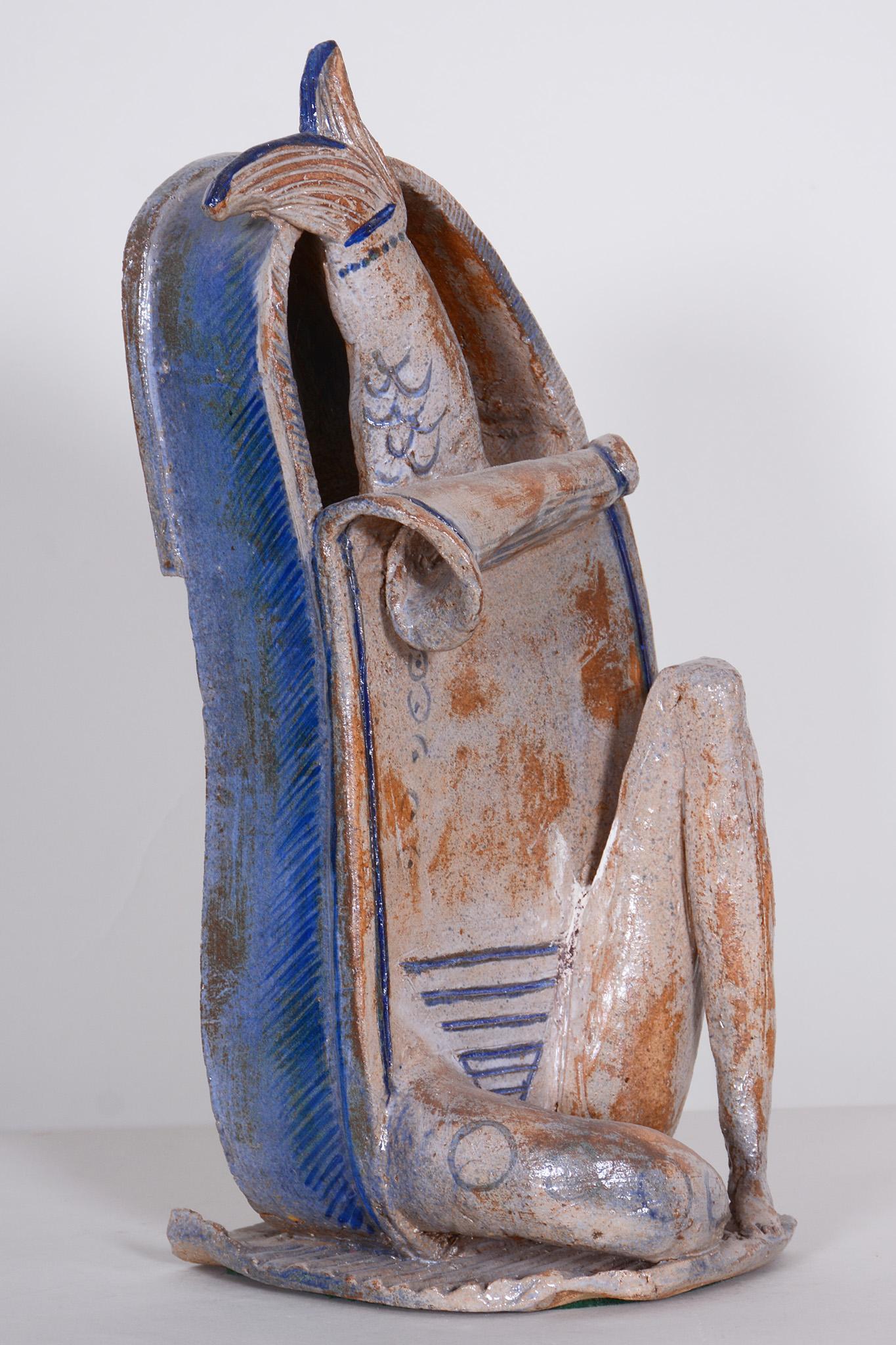 Mid-Century Modern Figurine d'auteur en céramique du milieu du siècle, état d'origine, République tchèque, années 1960 en vente