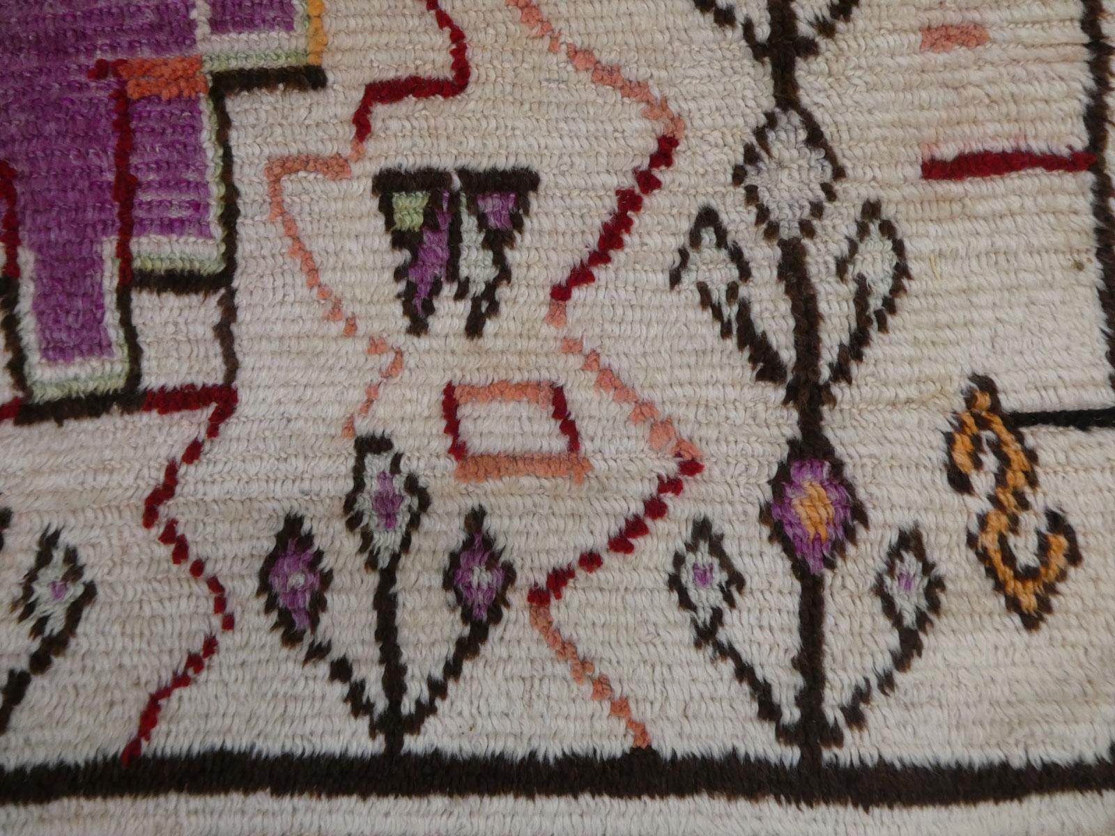 Midcentury Azilal Teppich 4' x 7' im Angebot 3