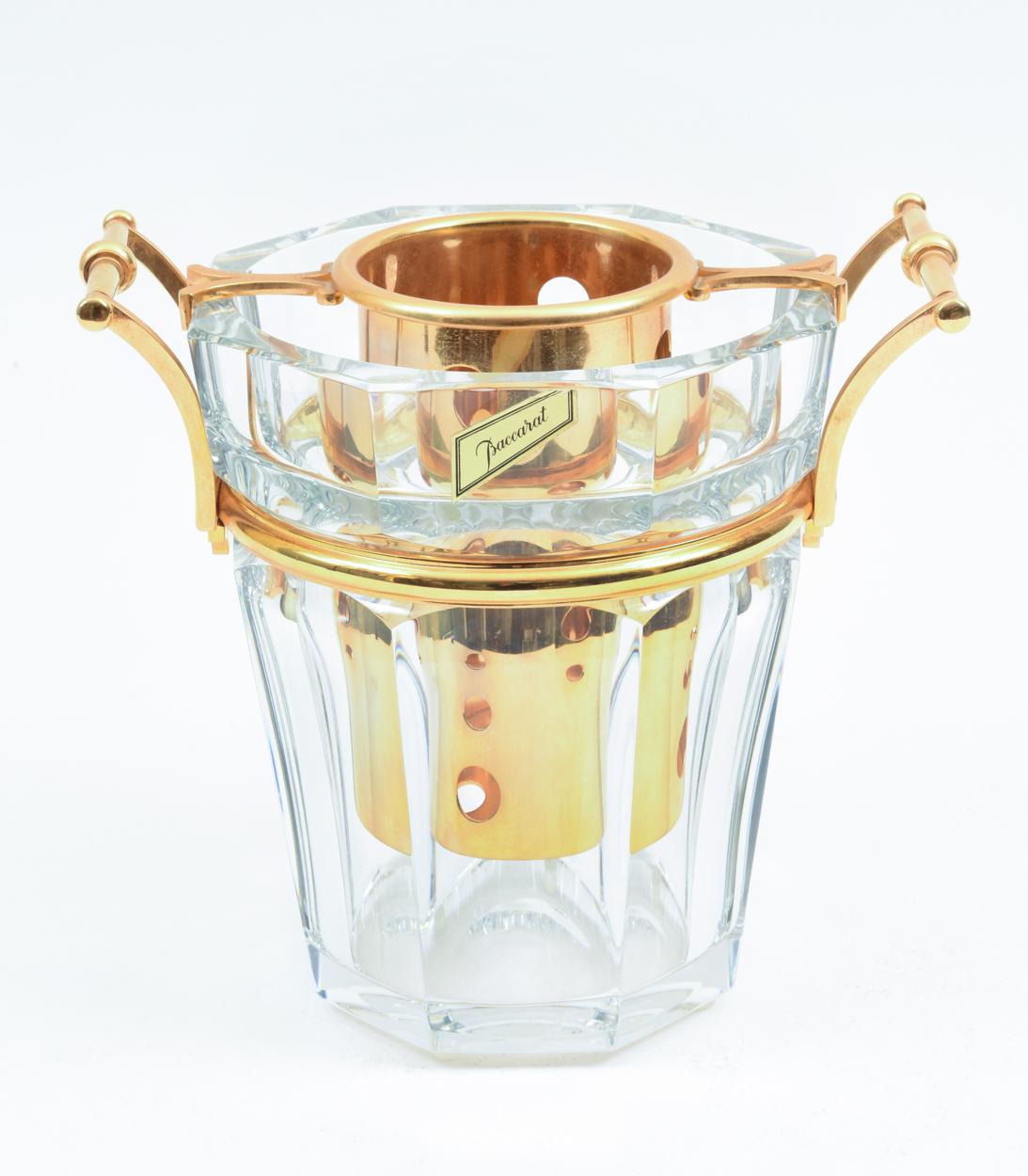 French Midcentury Baccarat Crystal Champagne / Wine Cooler Bucket