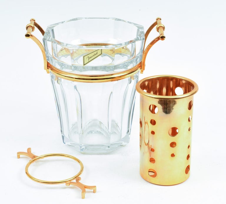 Midcentury Baccarat Crystal Champagne / Wine Cooler Bucket For Sale at