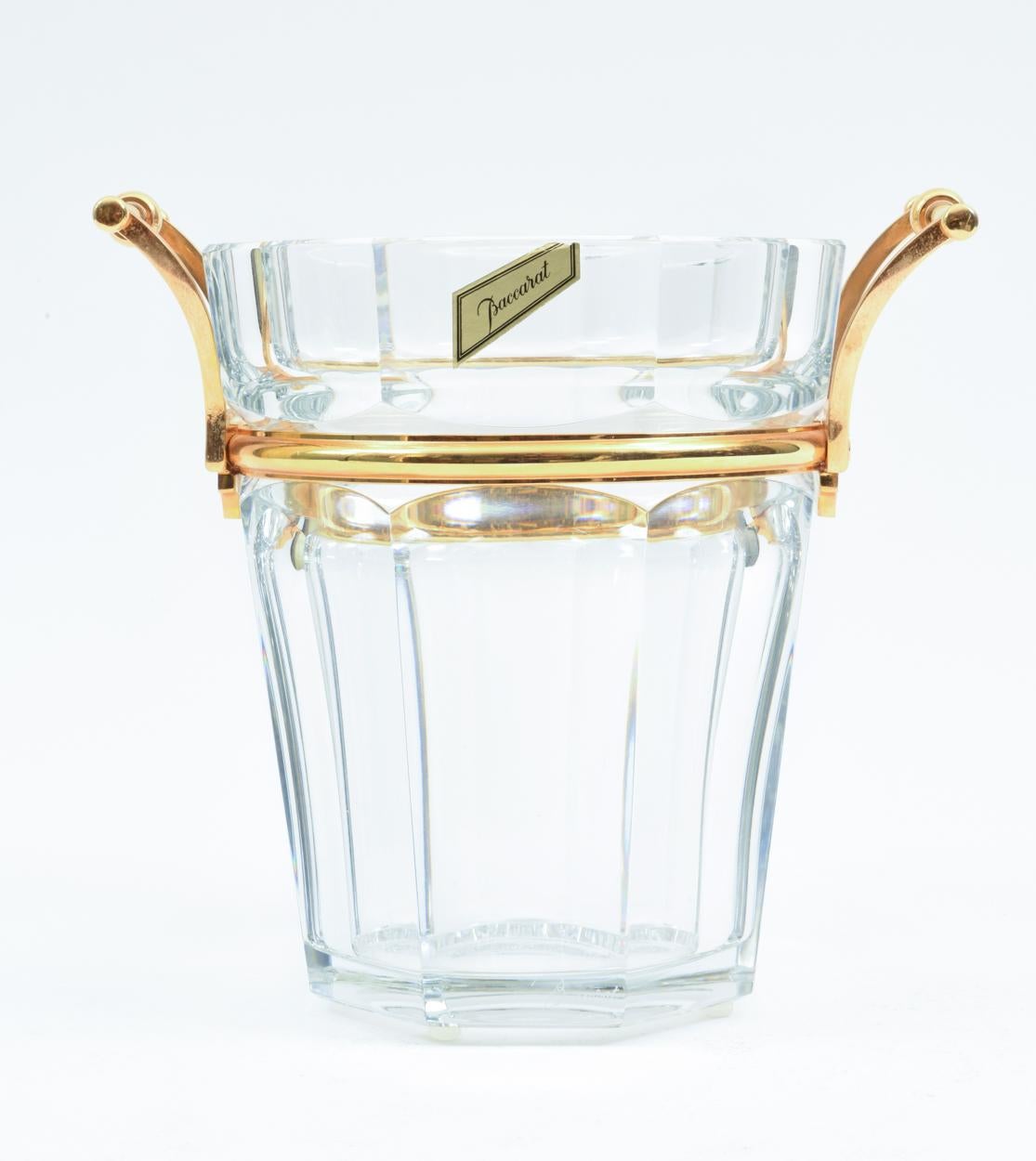 20th Century Midcentury Baccarat Crystal Champagne / Wine Cooler Bucket