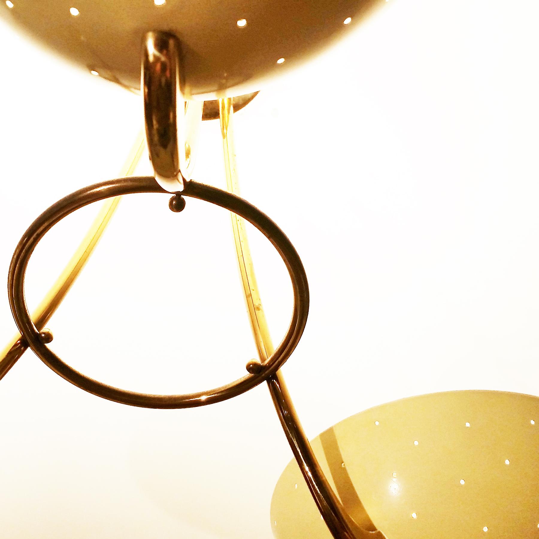 Mid-20th Century Mid-Century Modern 1950 Brass BAG Turgi Pendant Lamp, Switzerland