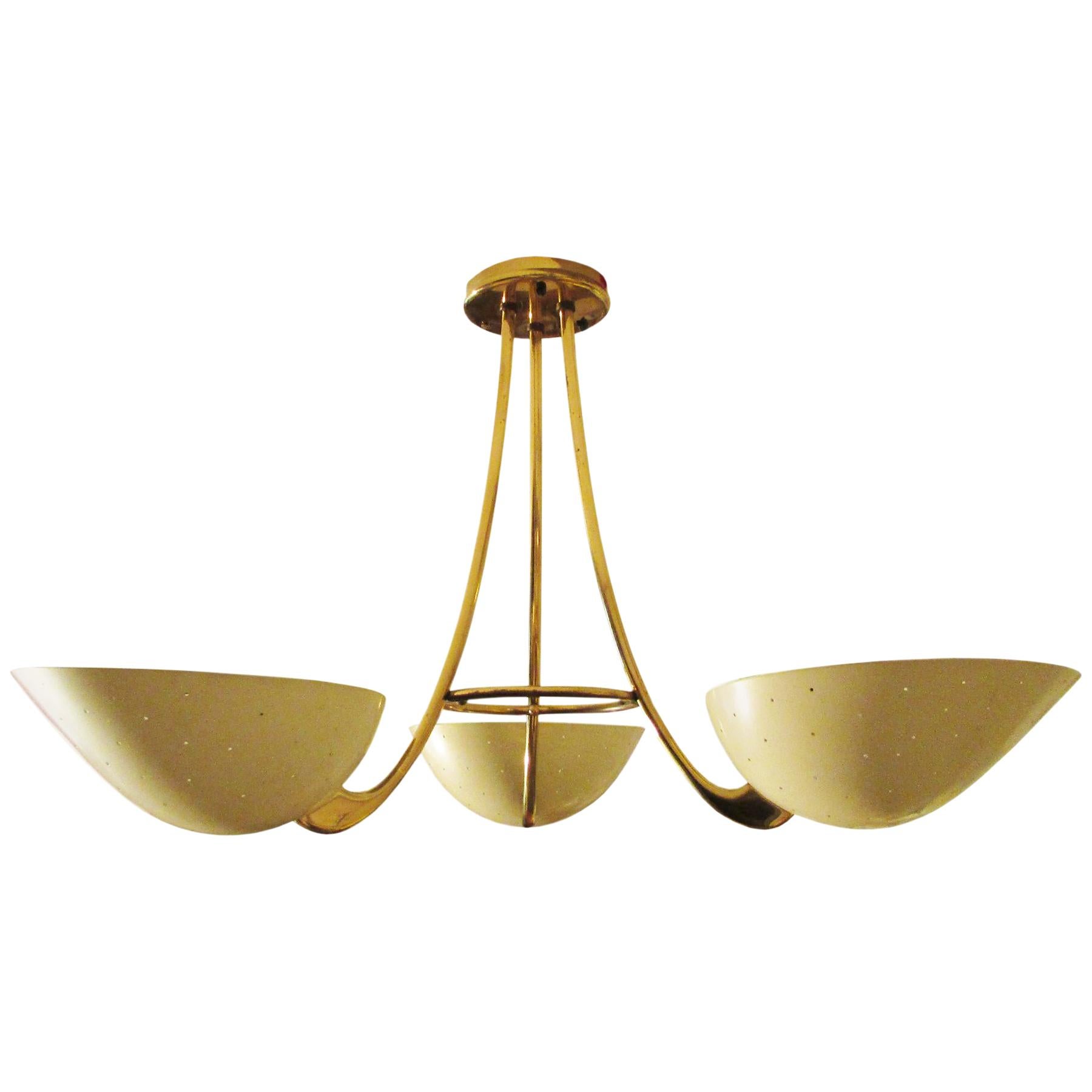 Mid-Century Modern 1950 Brass BAG Turgi Pendant Lamp, Switzerland