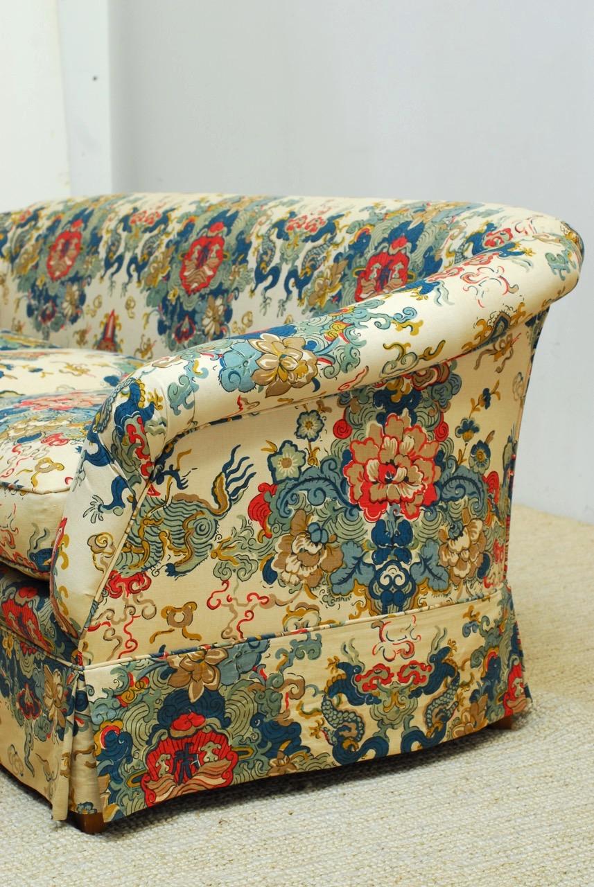 Midcentury Baker English Chinoiserie Style Sofa 4