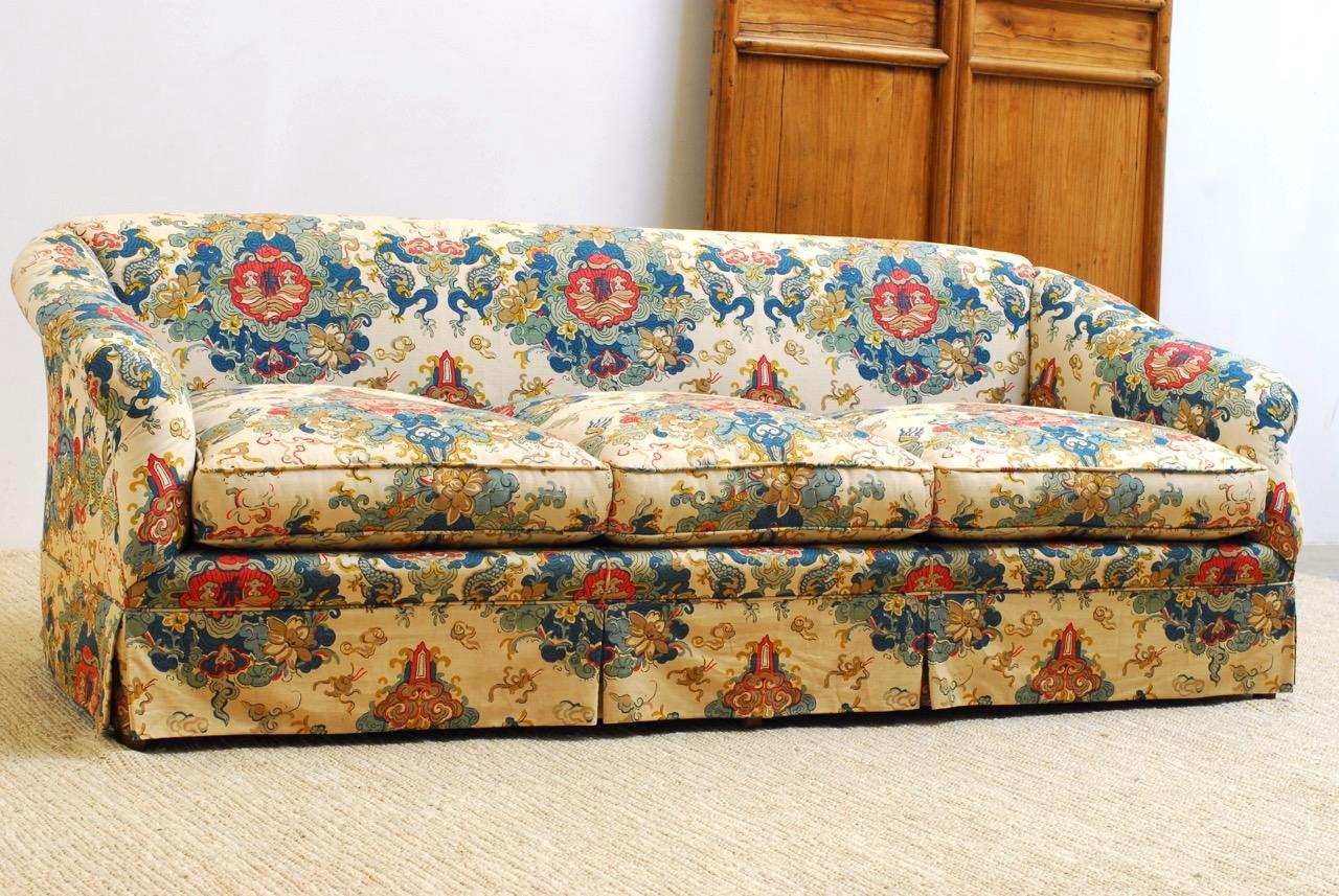 20th Century Midcentury Baker English Chinoiserie Style Sofa