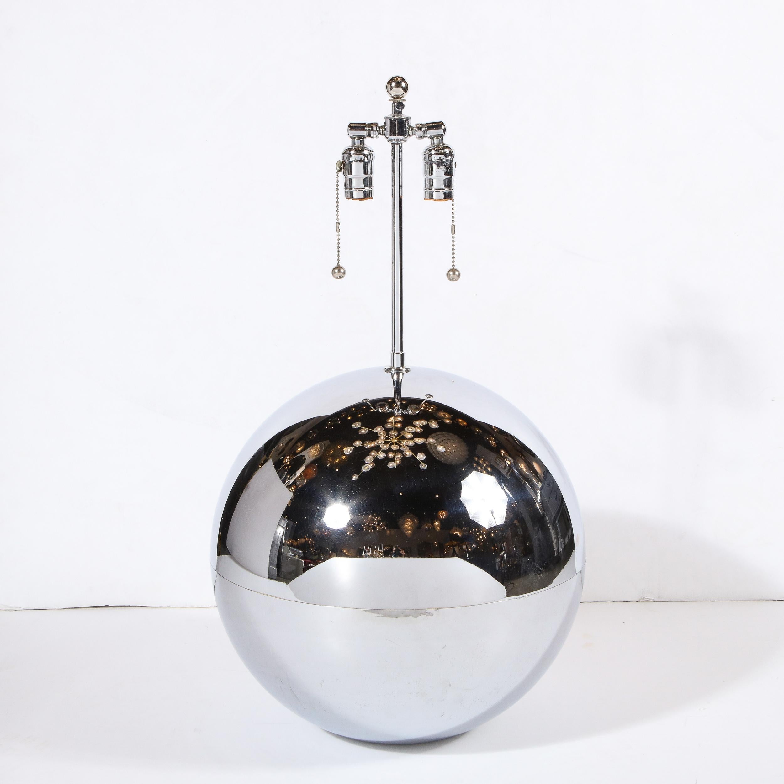 chrome ball table lamp