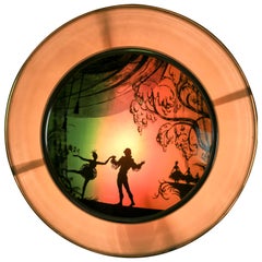 Vintage Midcentury Ballet Dancers Silhouette Wall Lamp in Stock