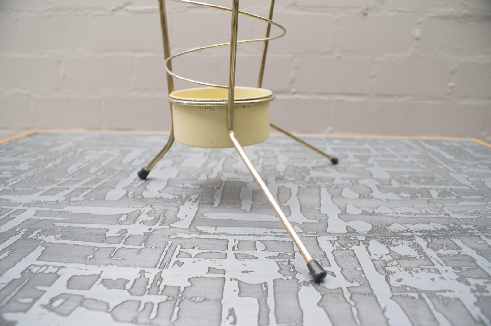 Midcentury Bamboo and Metal Umbrella Stand, 1960s 2