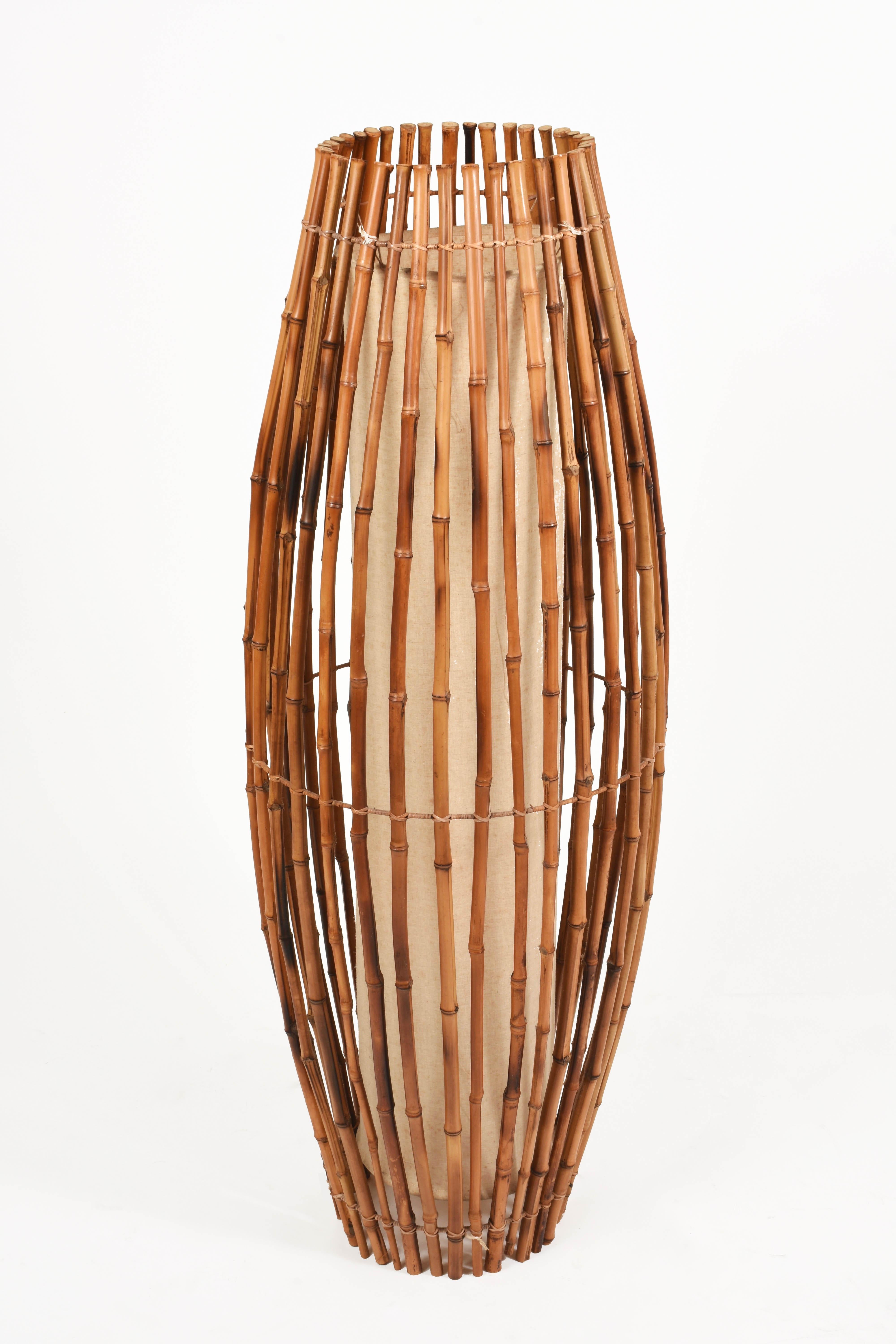 rattan floor lamp